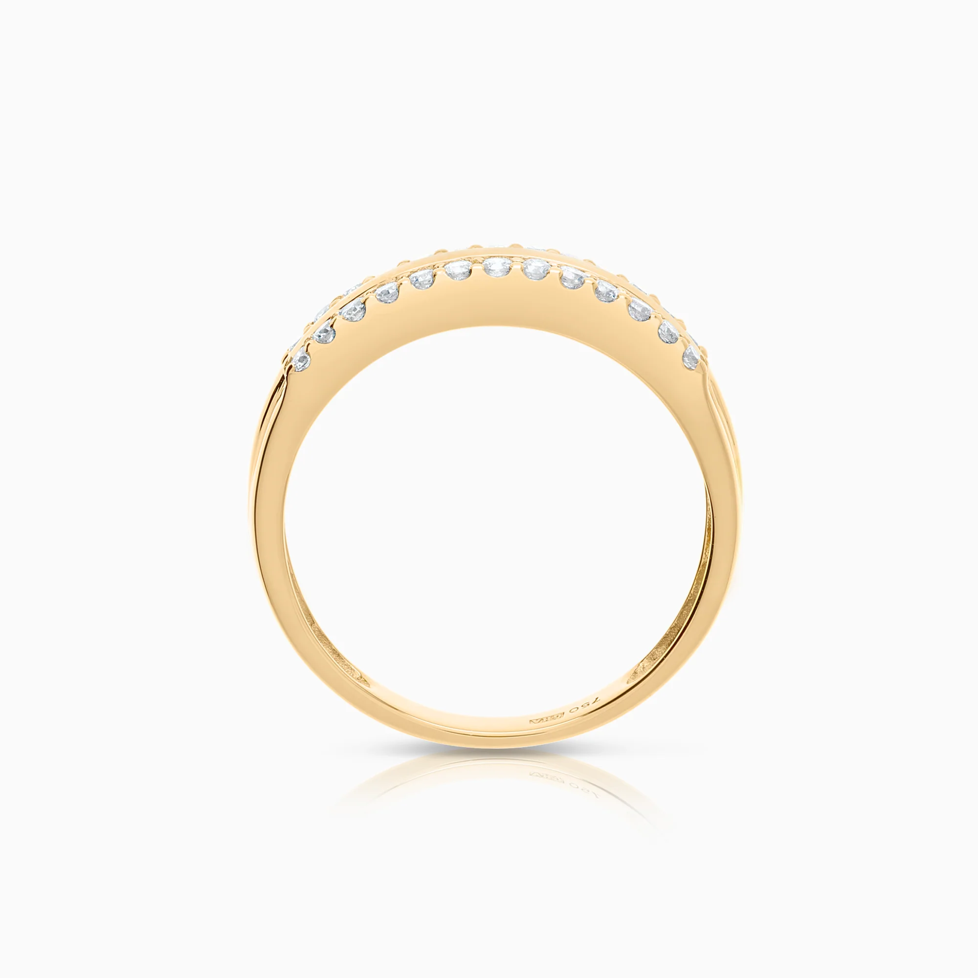 Diamond ring 0.39ct 18K gold - Image 2