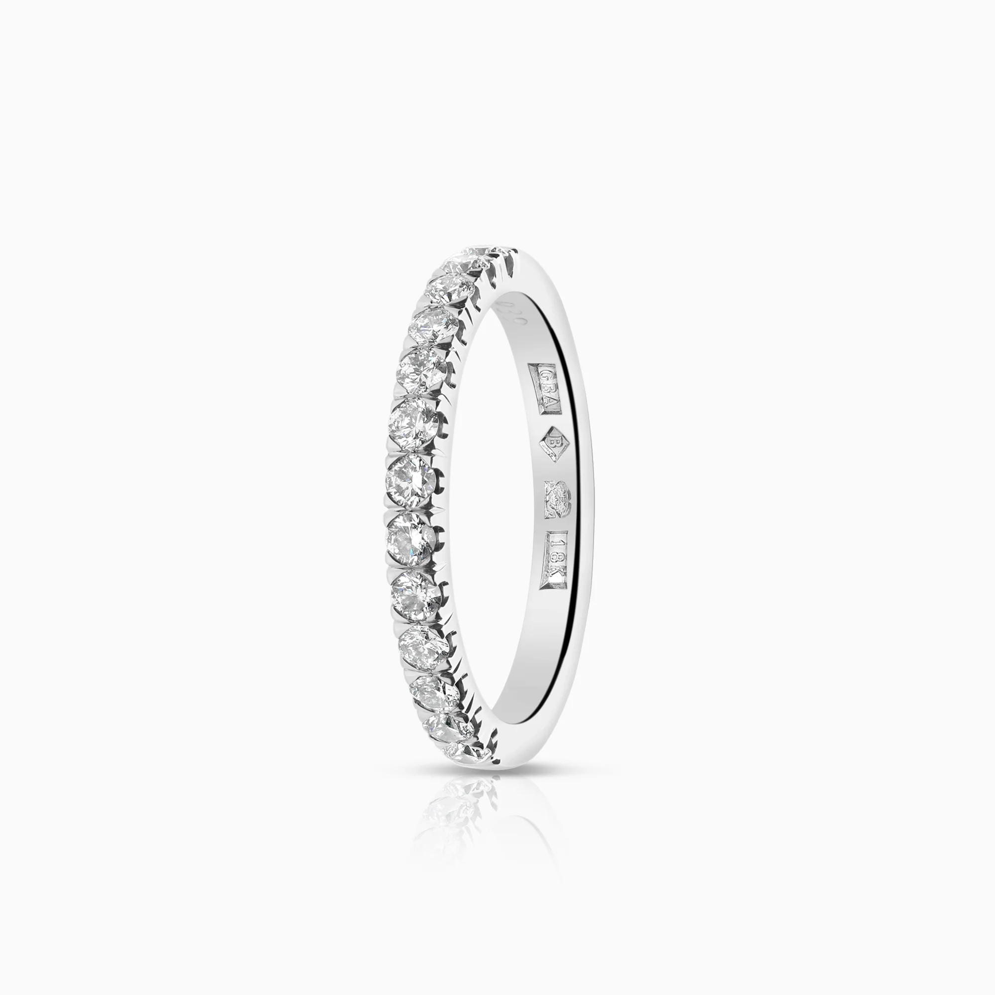 Diamond ring 0.39ct 18K white gold