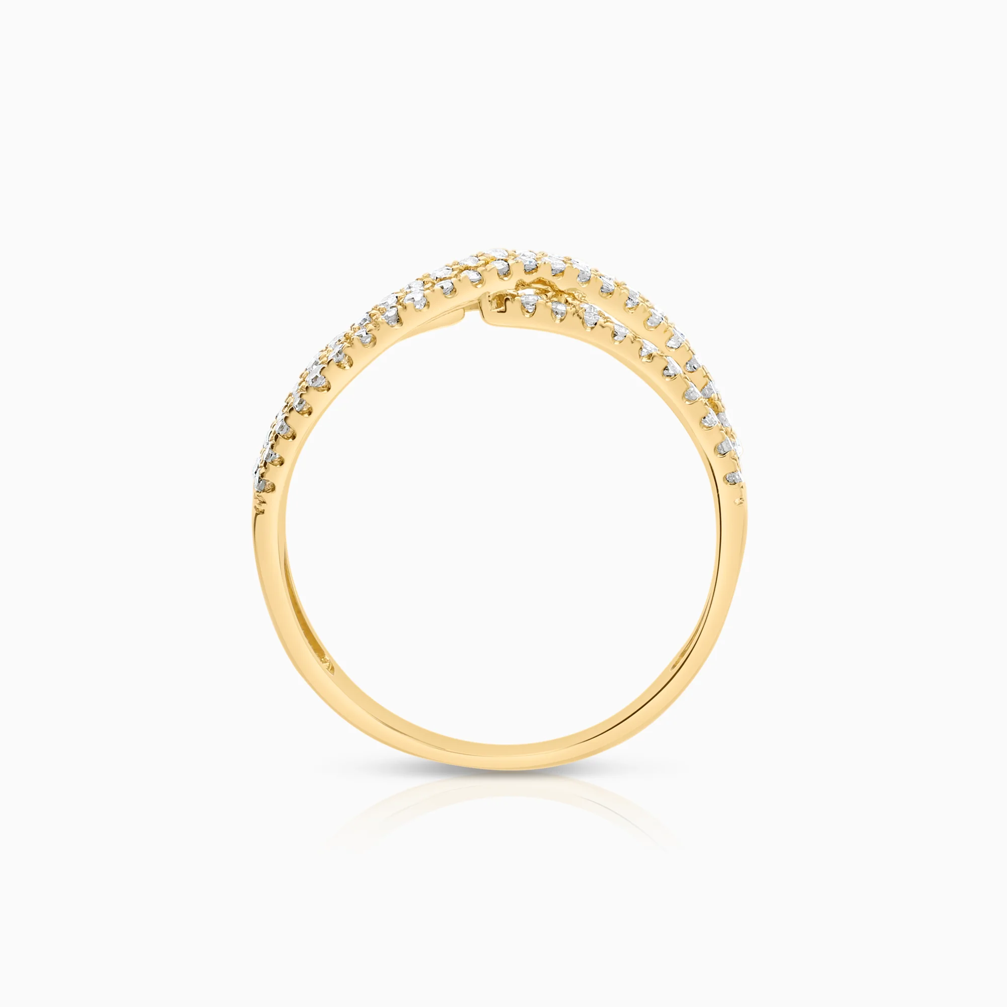 Diamond ring 0.41ct 14K gold - Image 2