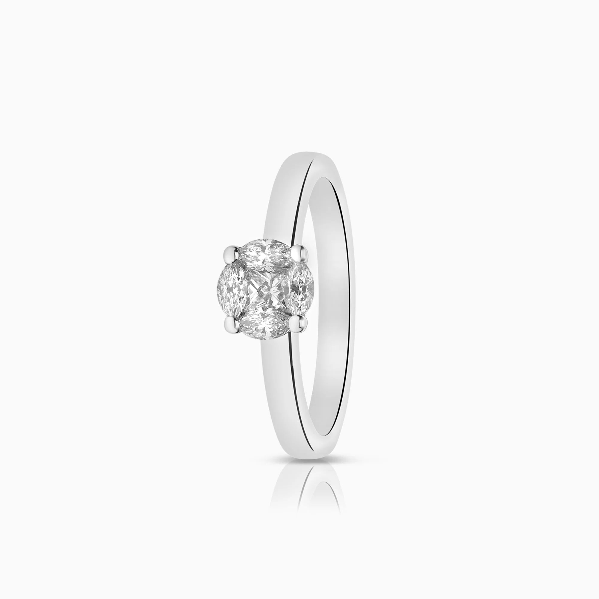 Diamond ring 0.43ct 18K white gold