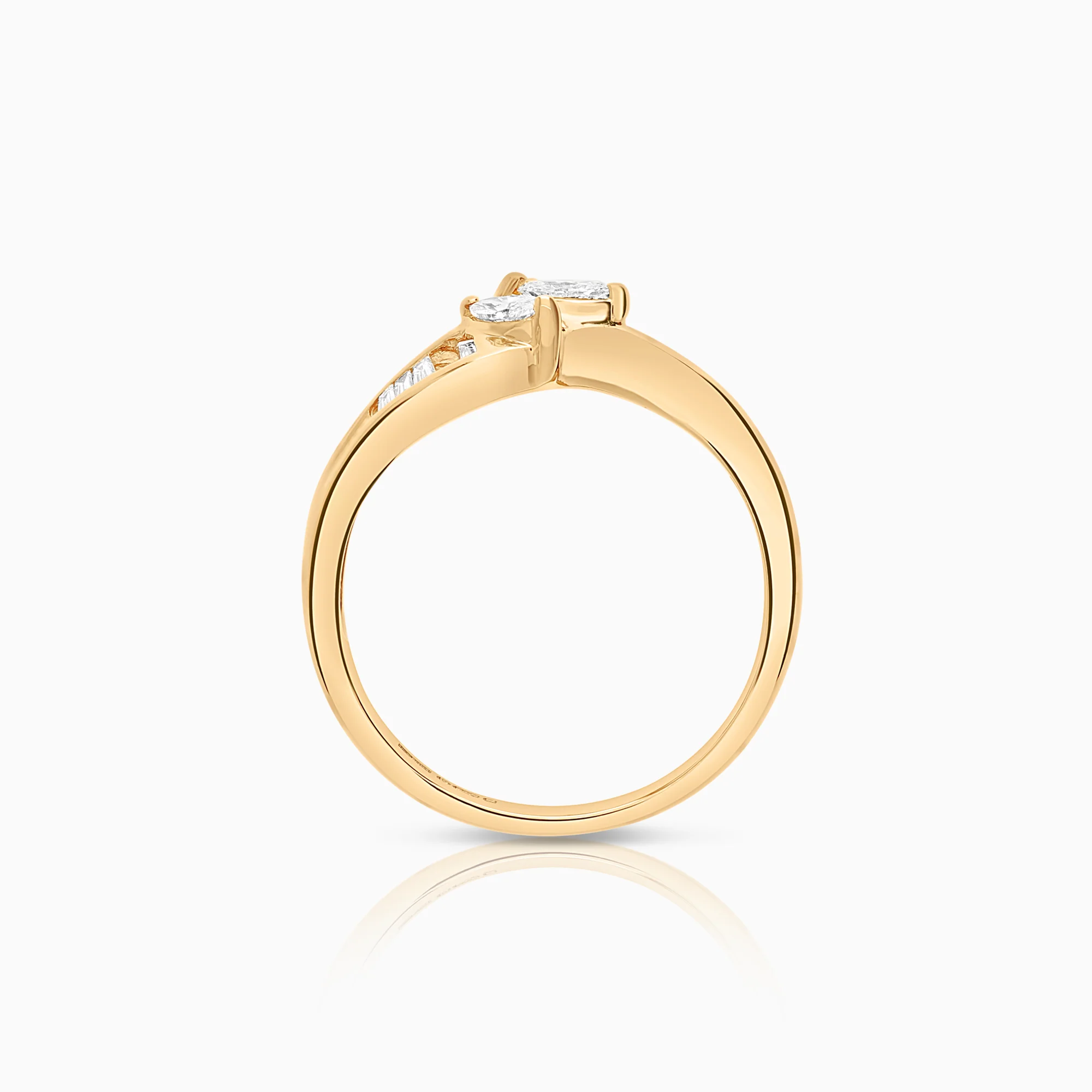 Diamond ring 0.45ct 18K gold - Image 2