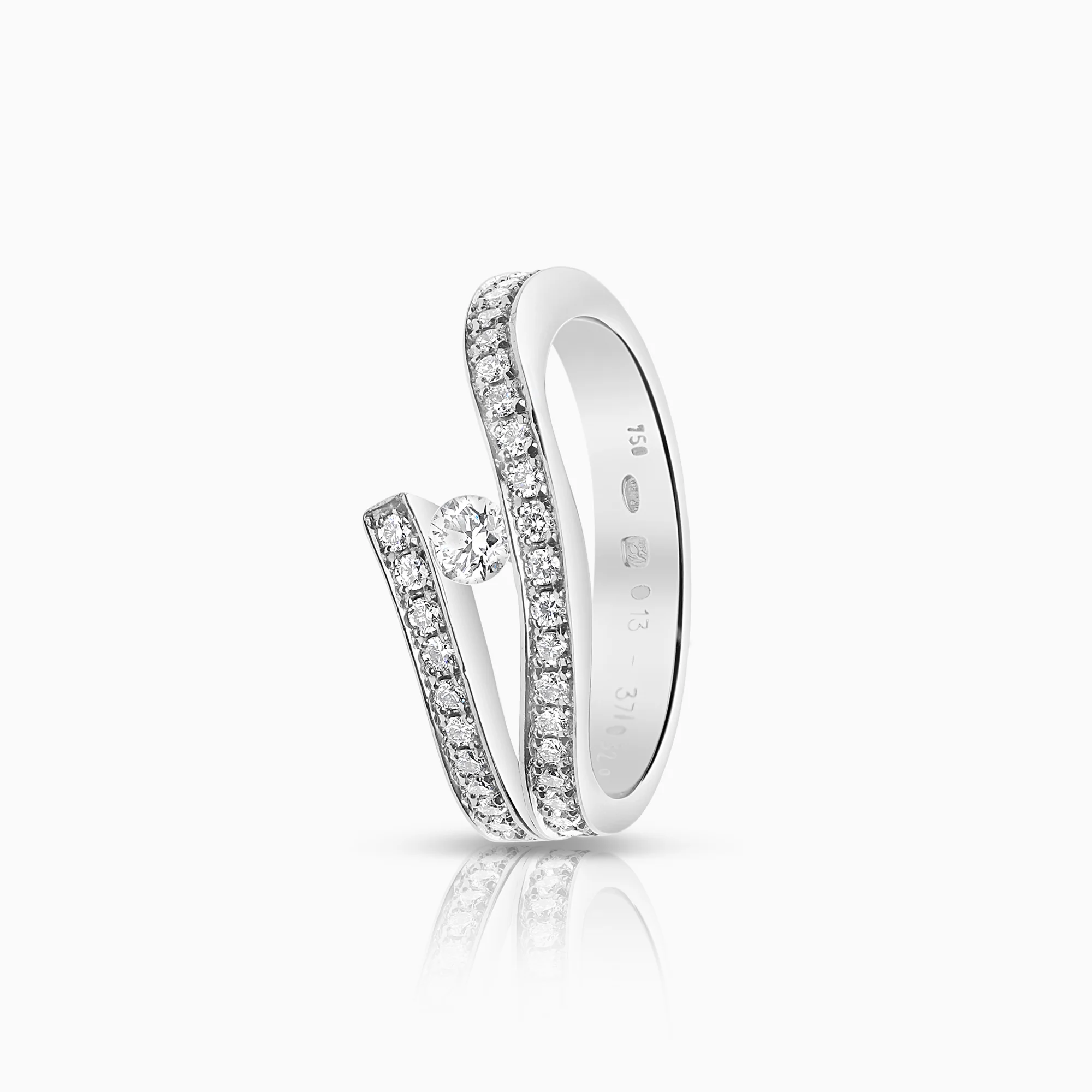 Diamond ring 0.45ct 18K white gold