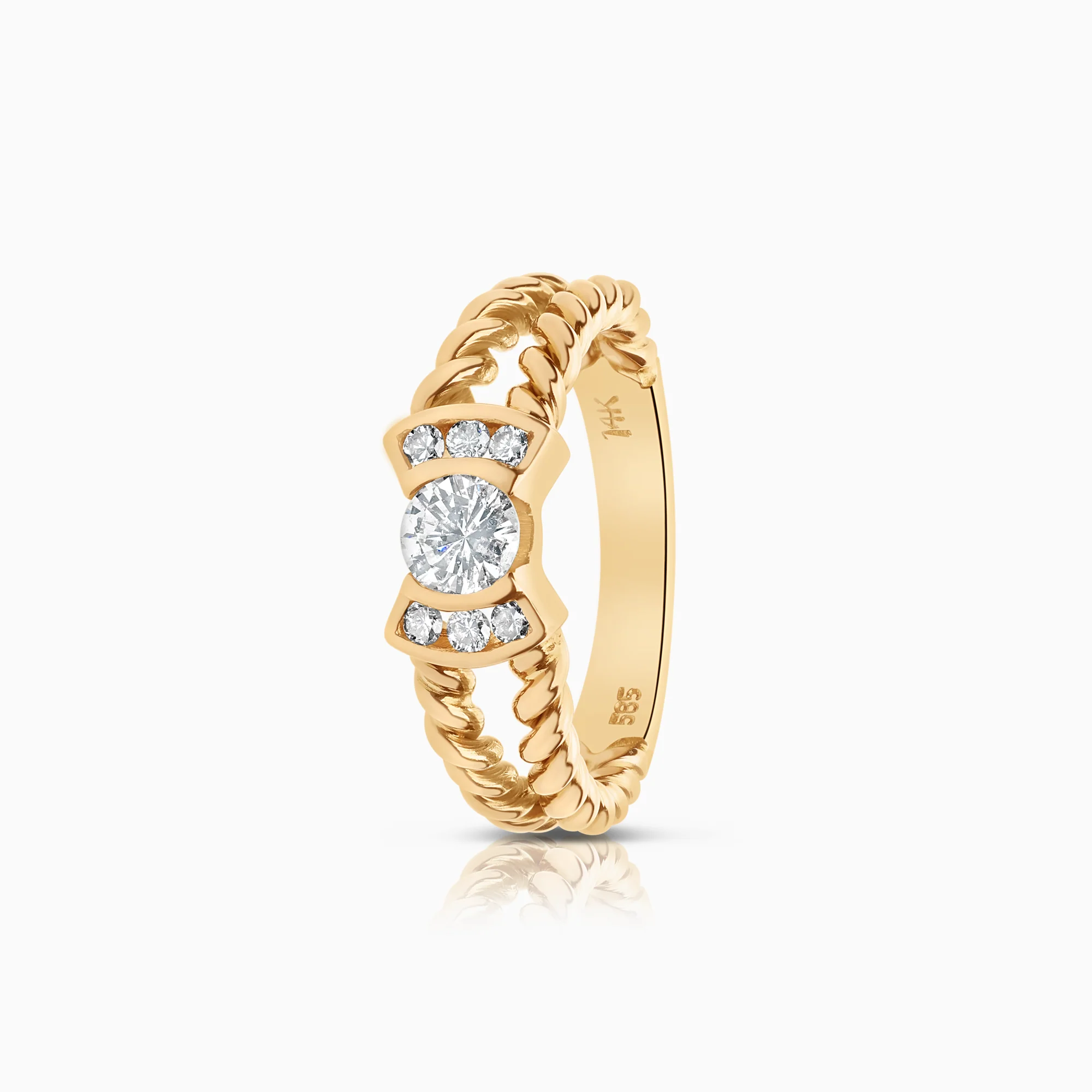 Diamond ring 0.47ct 14K gold