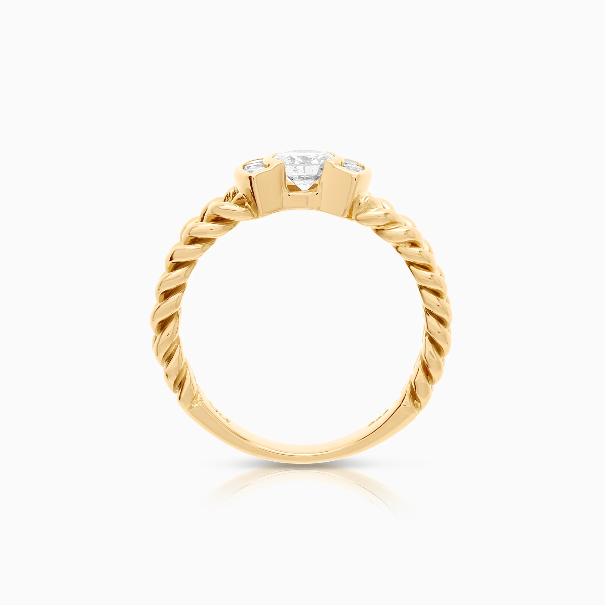 Diamond ring 0.47ct 14K gold - Image 2