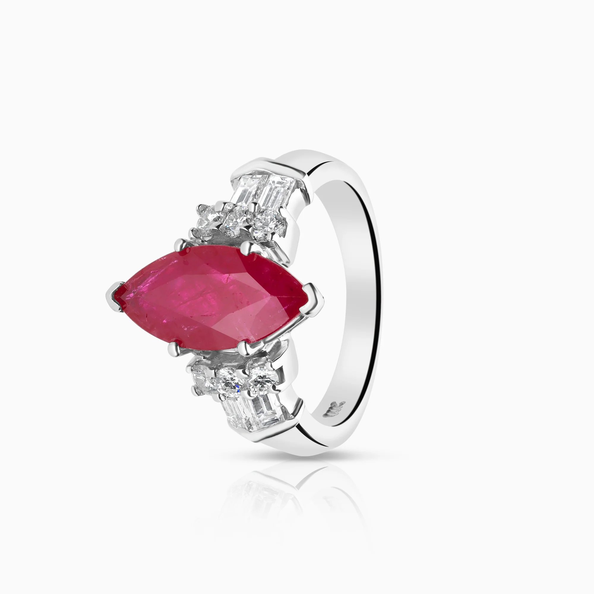 Diamond ring 0.48ct 14K white gold