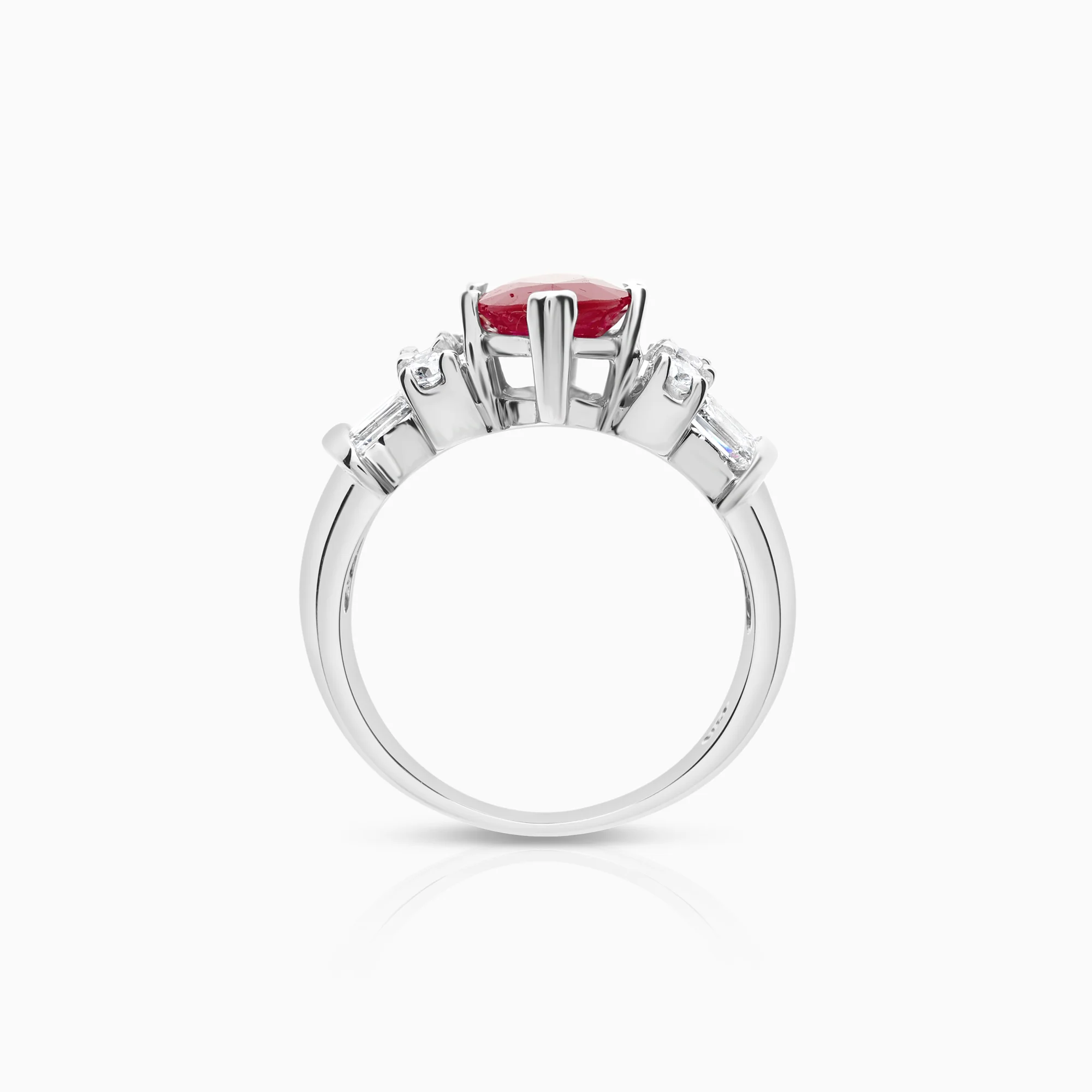 Diamond ring 0.48ct 14K white gold - Image 2