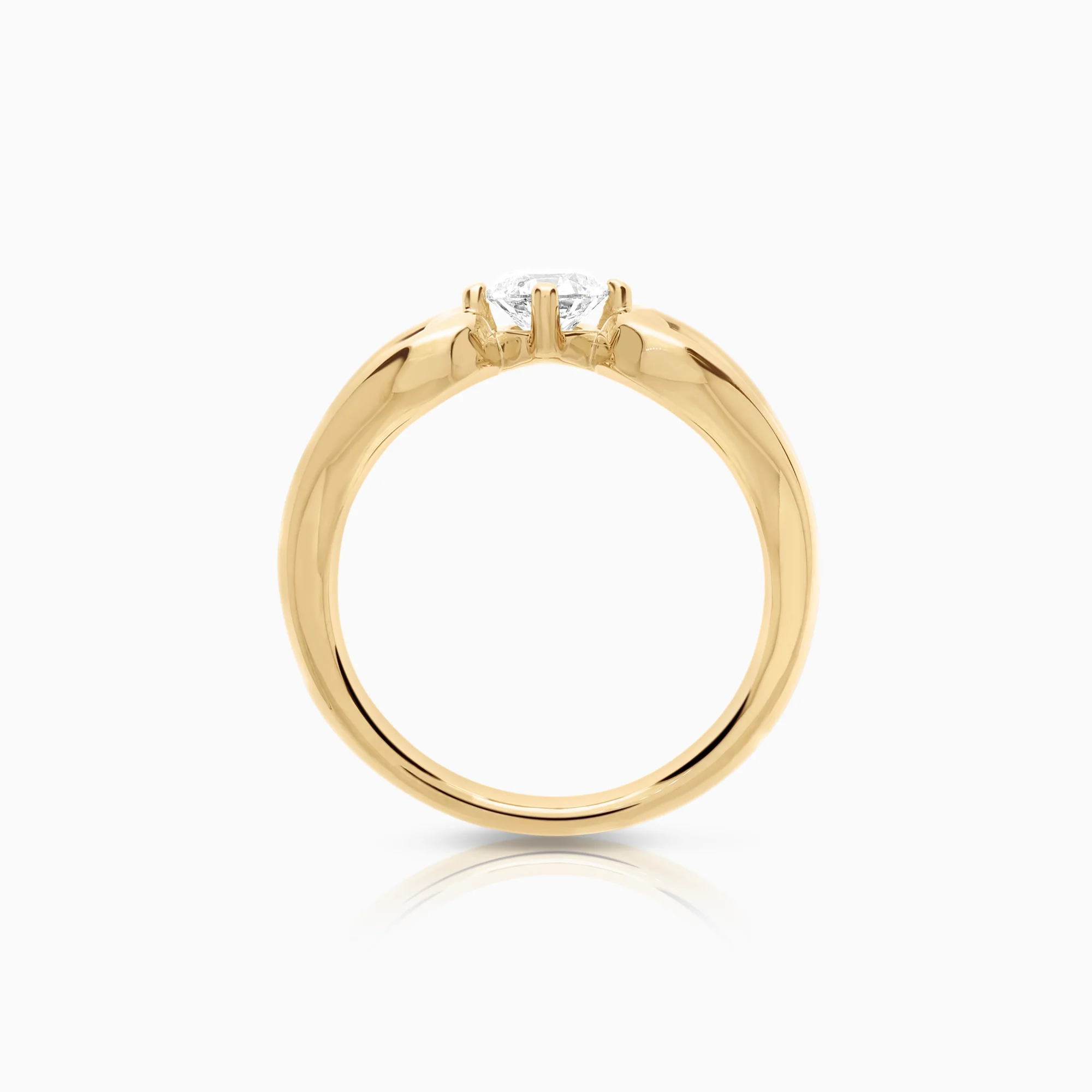 Diamond ring 0.50ct 14K gold - Image 2