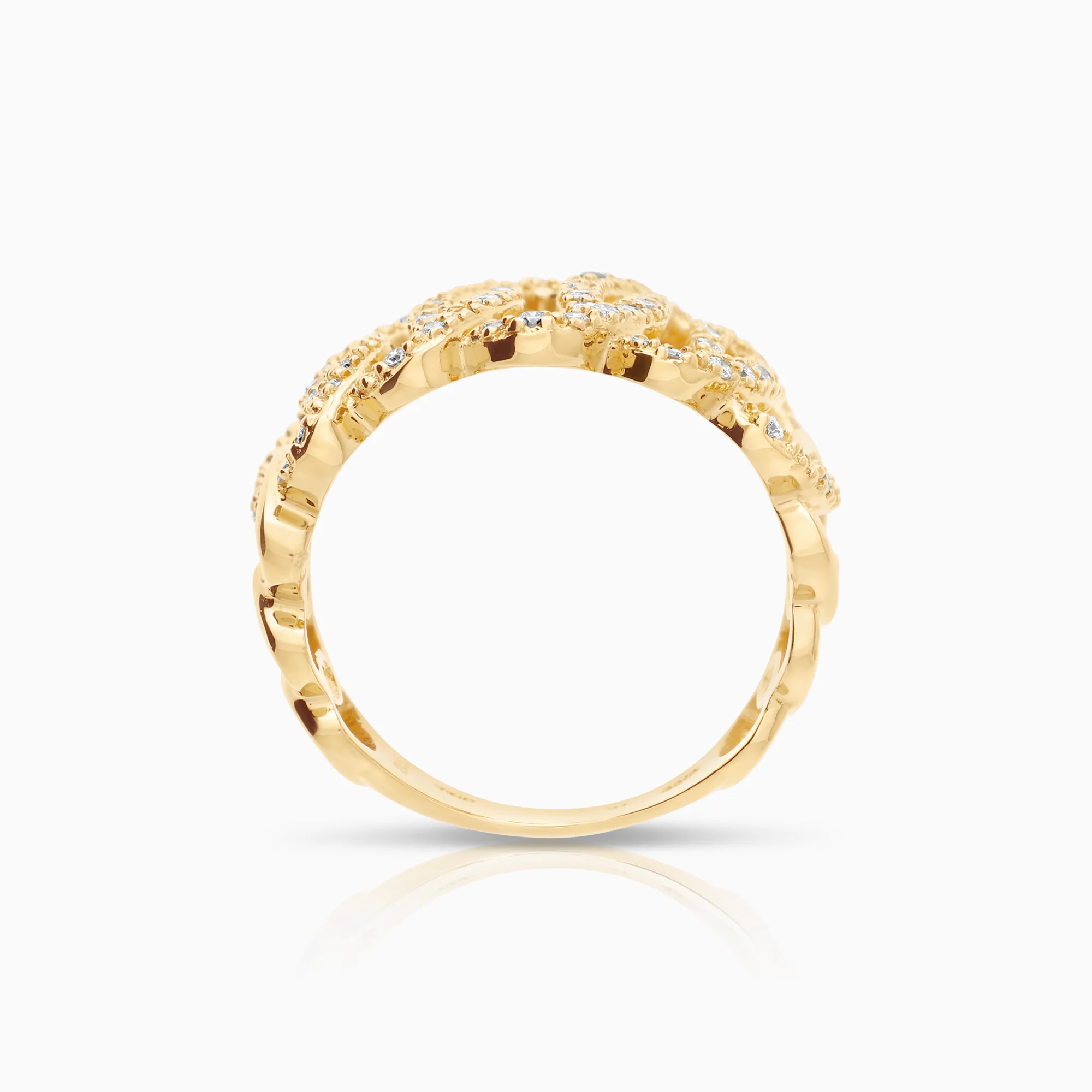 Diamond ring 0.50ct 14K yellow gold - Image 2
