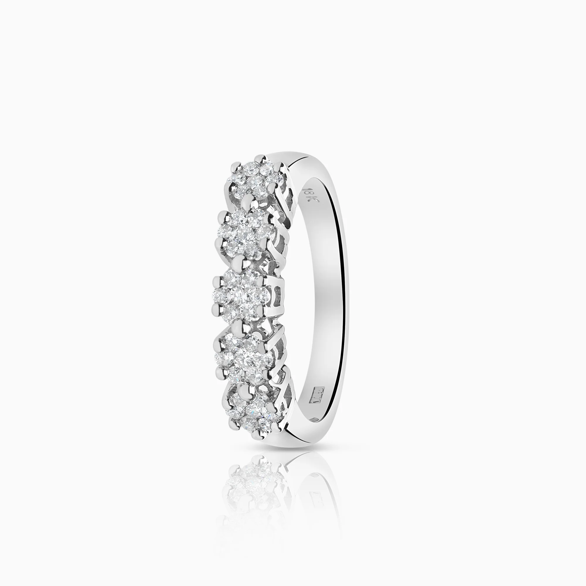 Diamond ring 0.55ct 18K white gold