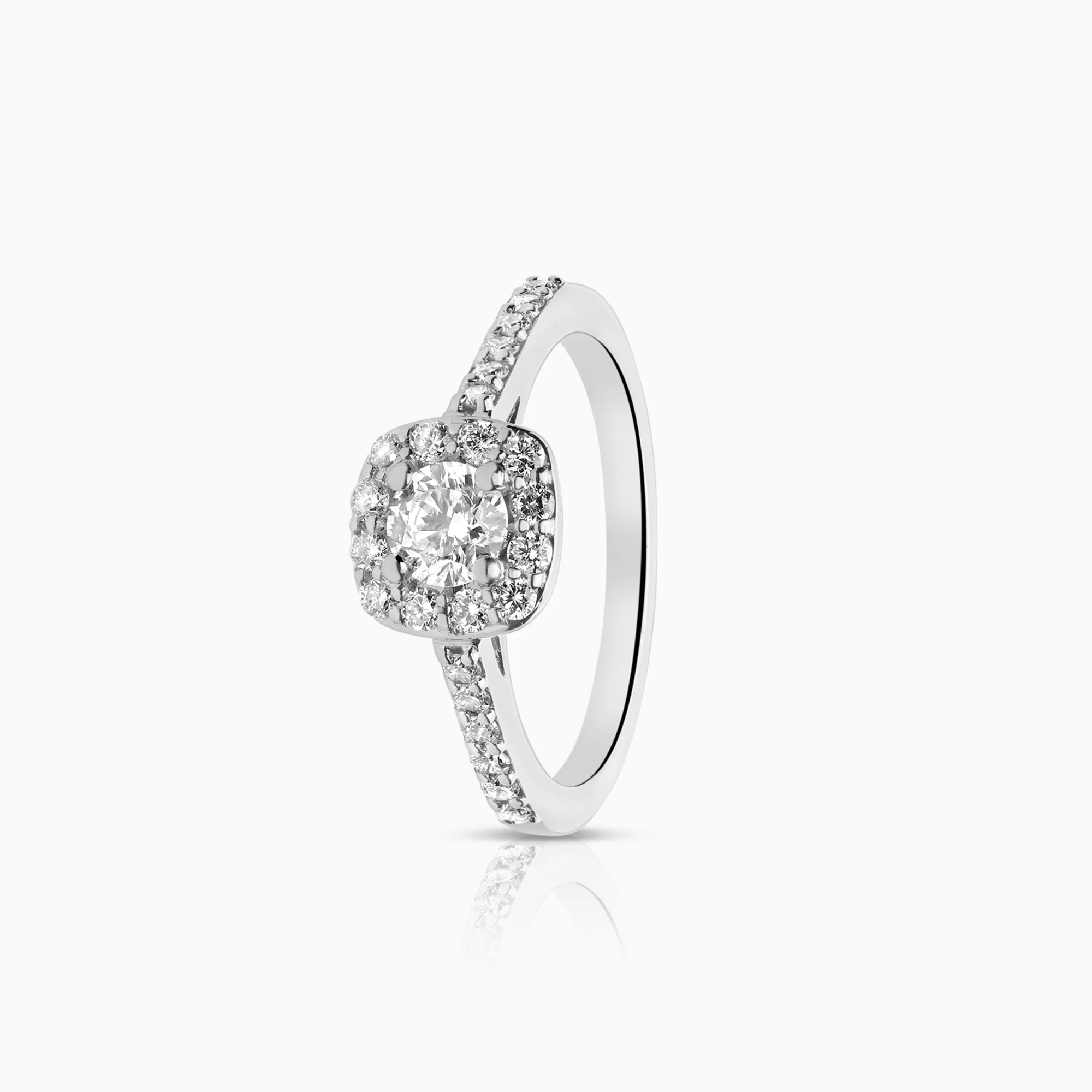 Diamond ring 0.60ct 18K white gold