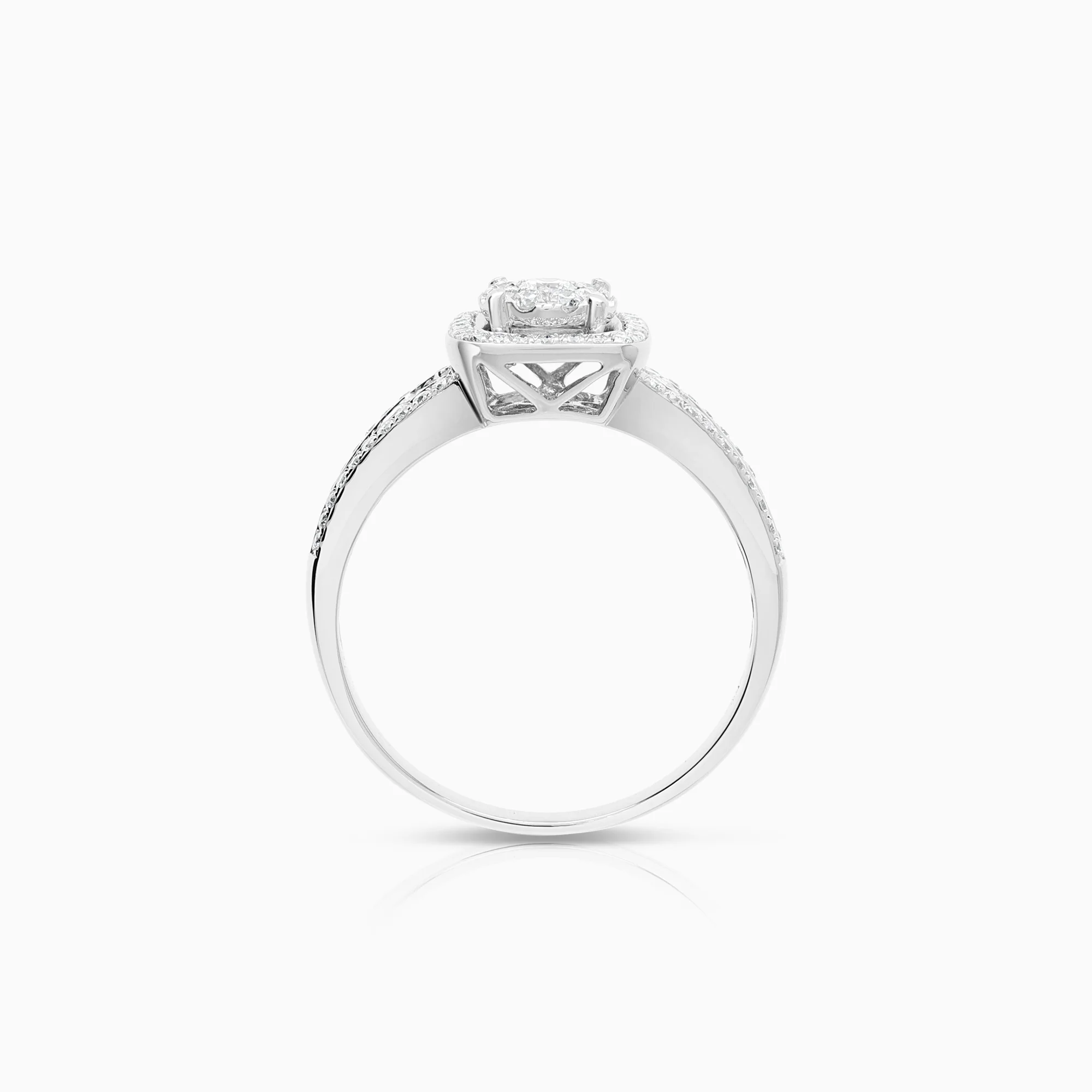 Diamond ring 0.70ct 18K white gold - Image 2