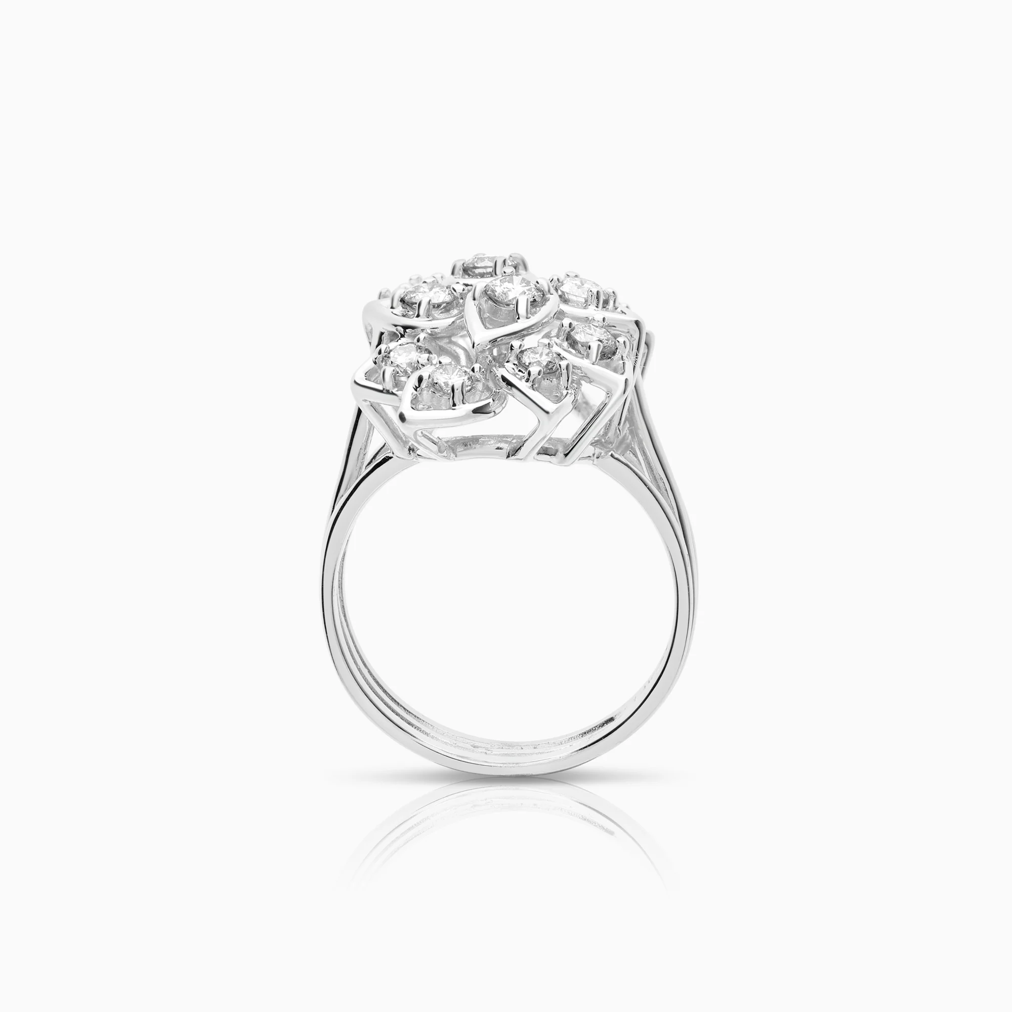 Diamond ring 0.72ct 14K white gold - Image 2