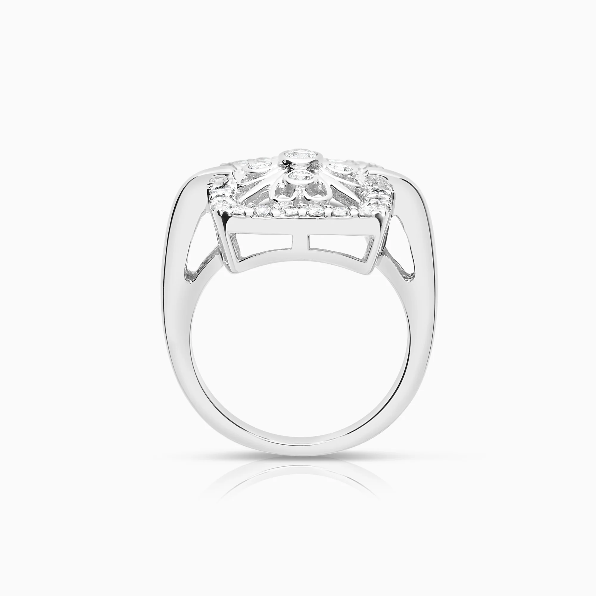 Diamond ring 0.74ct 14K white gold - Image 2
