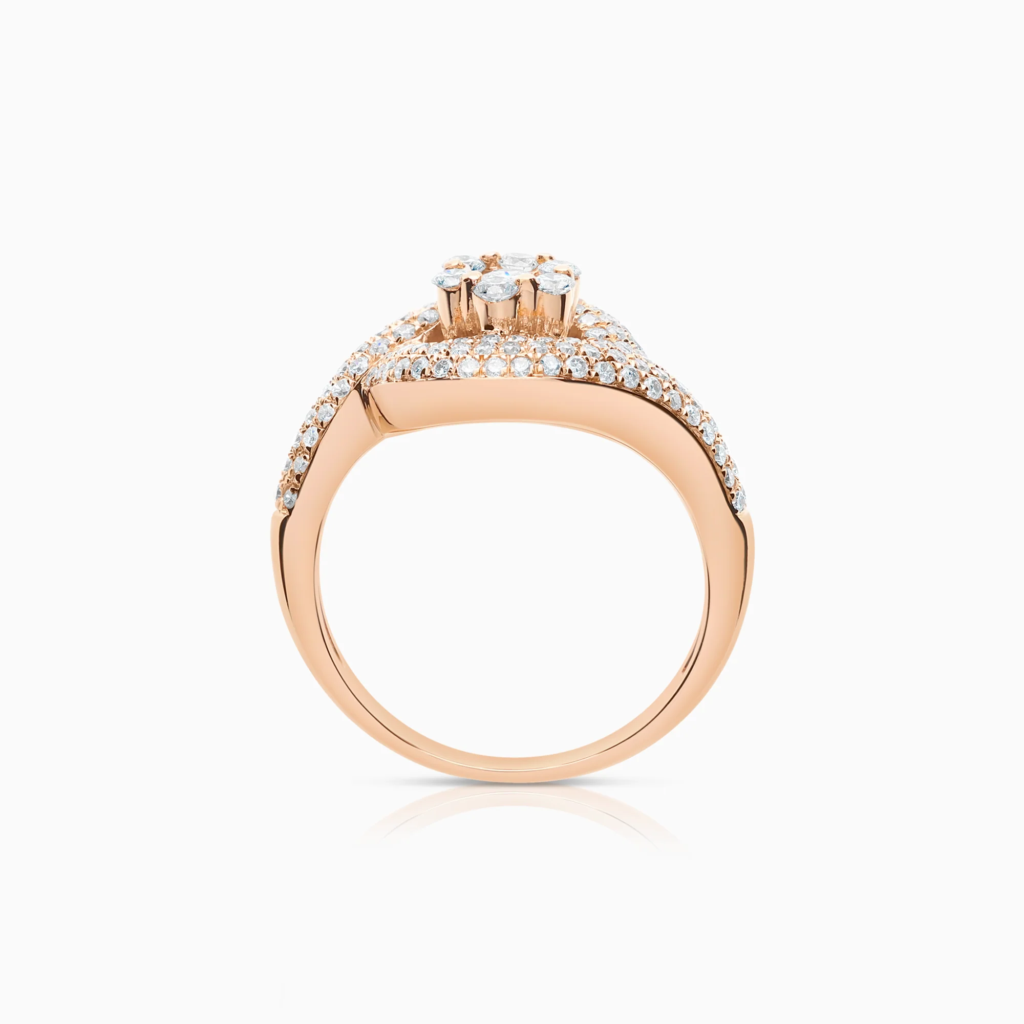 Diamond ring 0.83ct 18K rose gold - Image 2