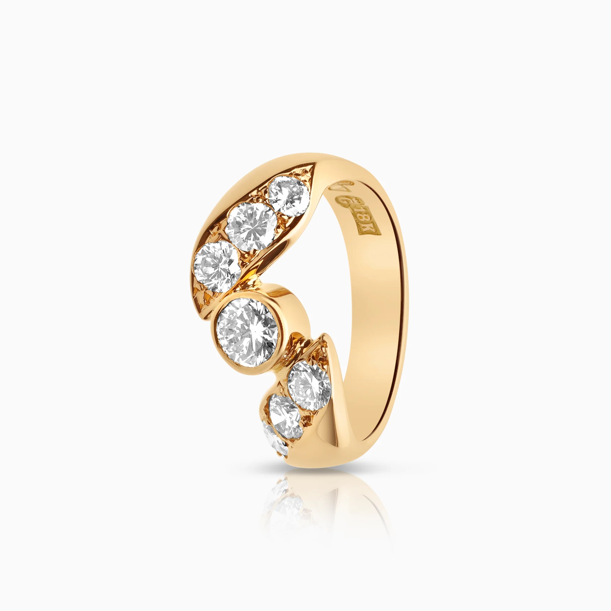 Diamond ring 0.86ct 18K gold