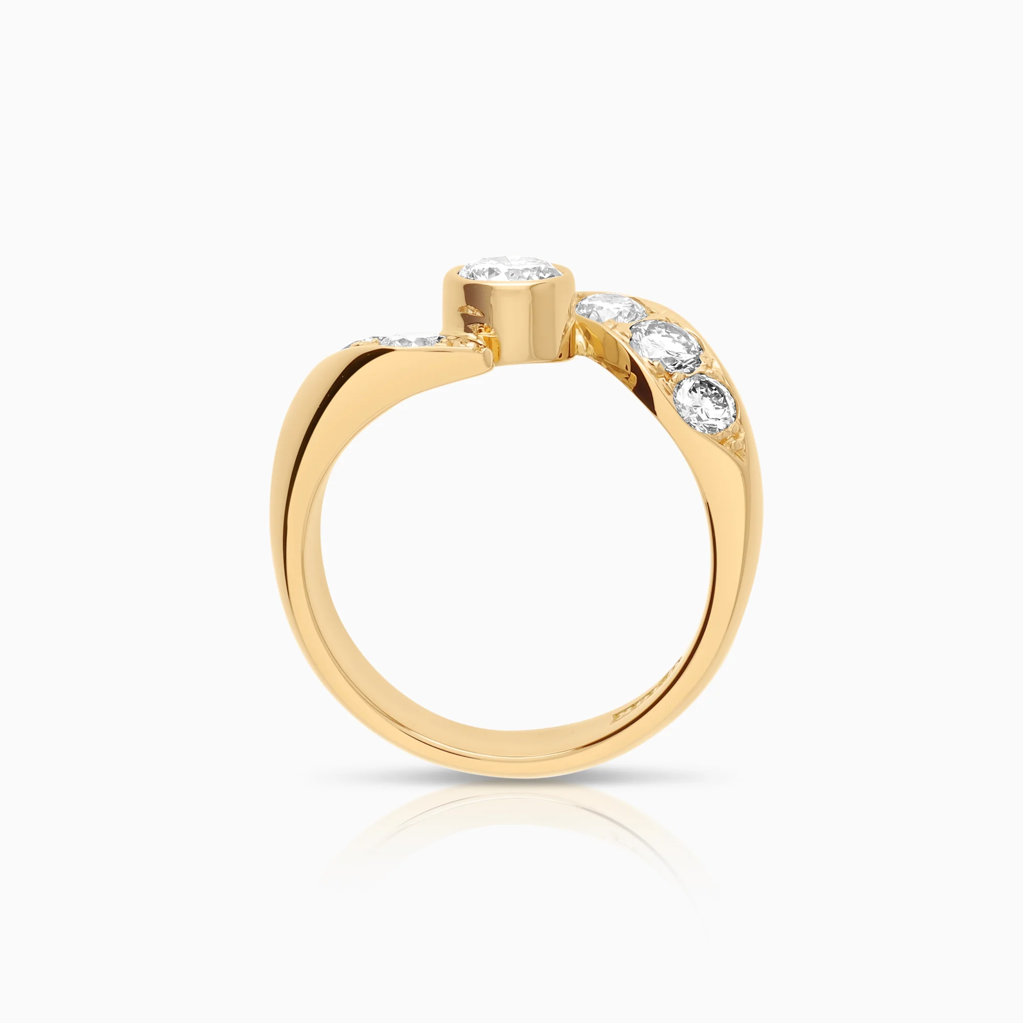 Diamond ring 0.86ct 18K gold - Image 2