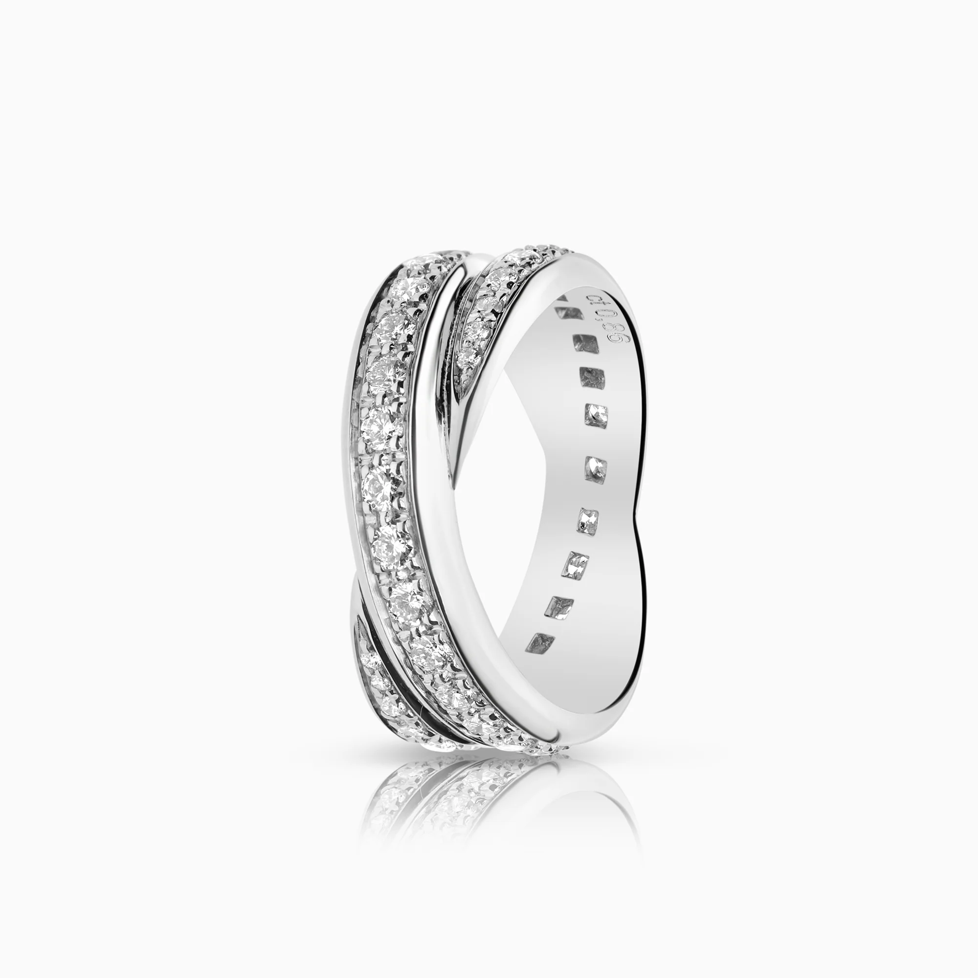 Diamond ring 0.86ct 18K white gold