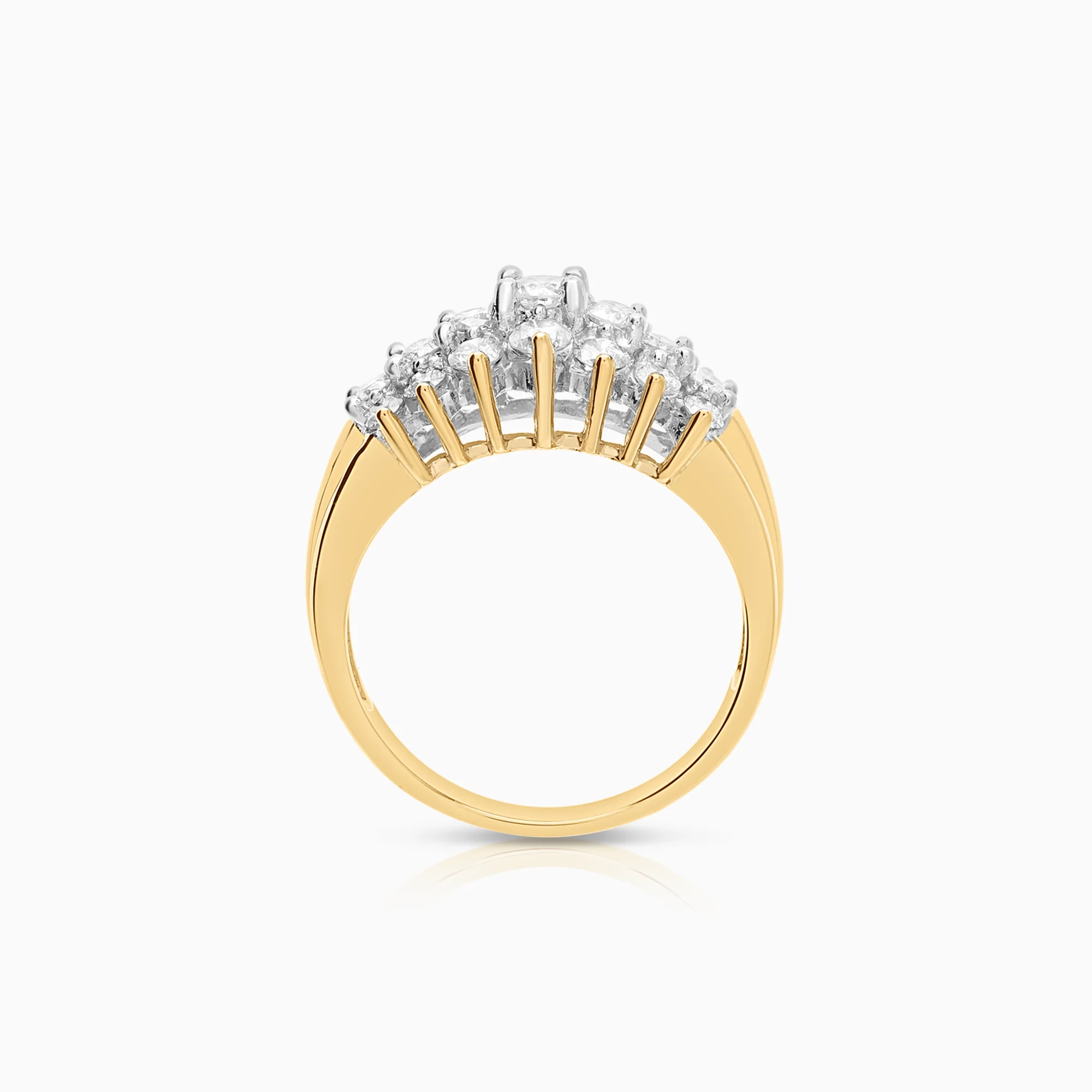 Diamond ring 0.88ct 9K gold - Image 2