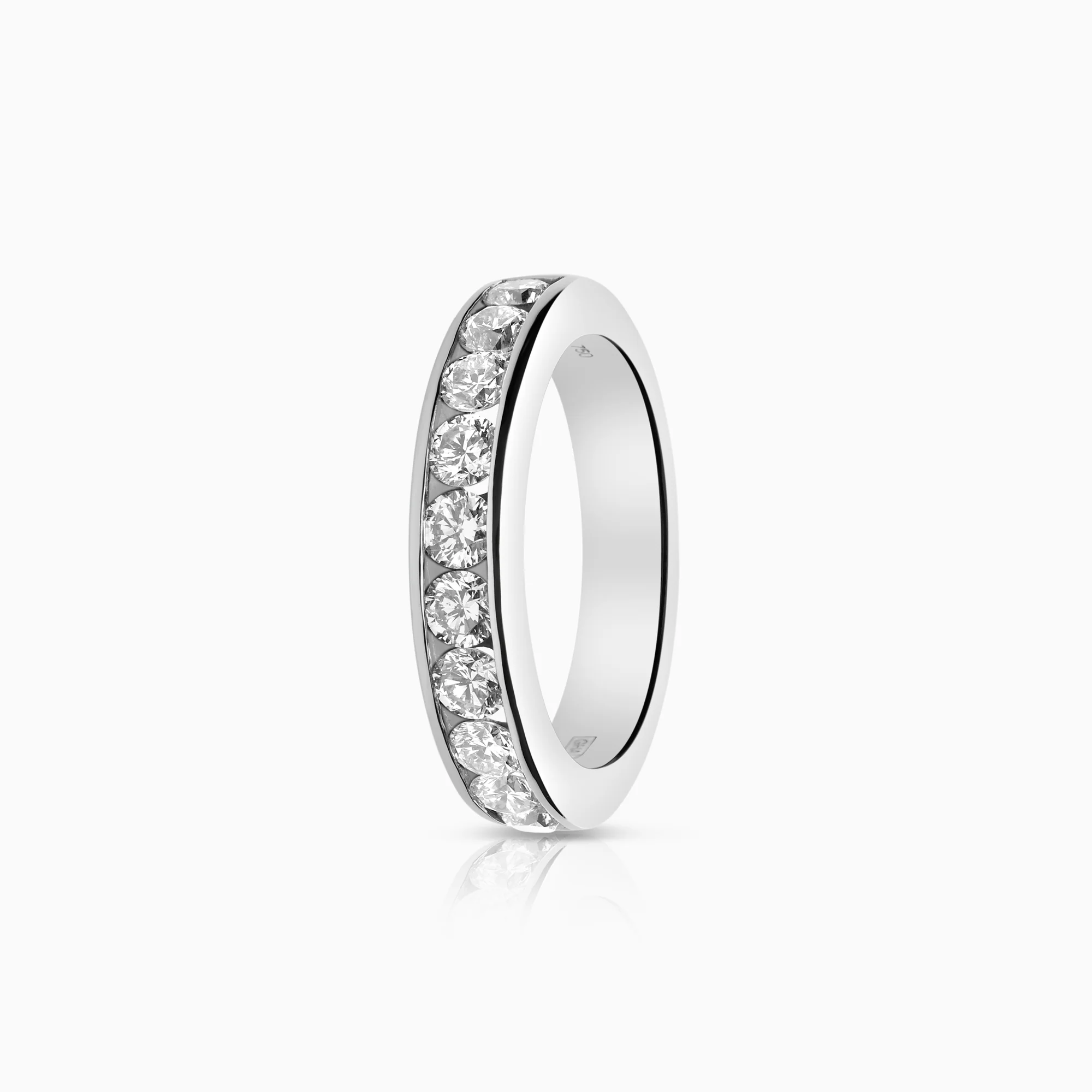 Diamond ring 0.90ct 18K white gold