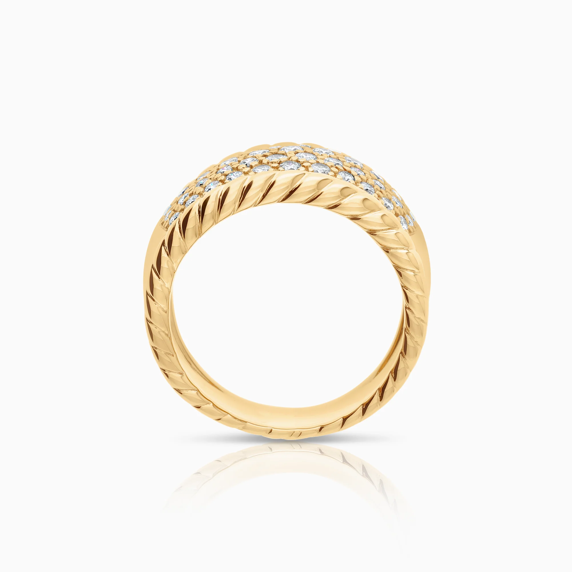 Diamond ring 0.92ct 14K gold - Image 2