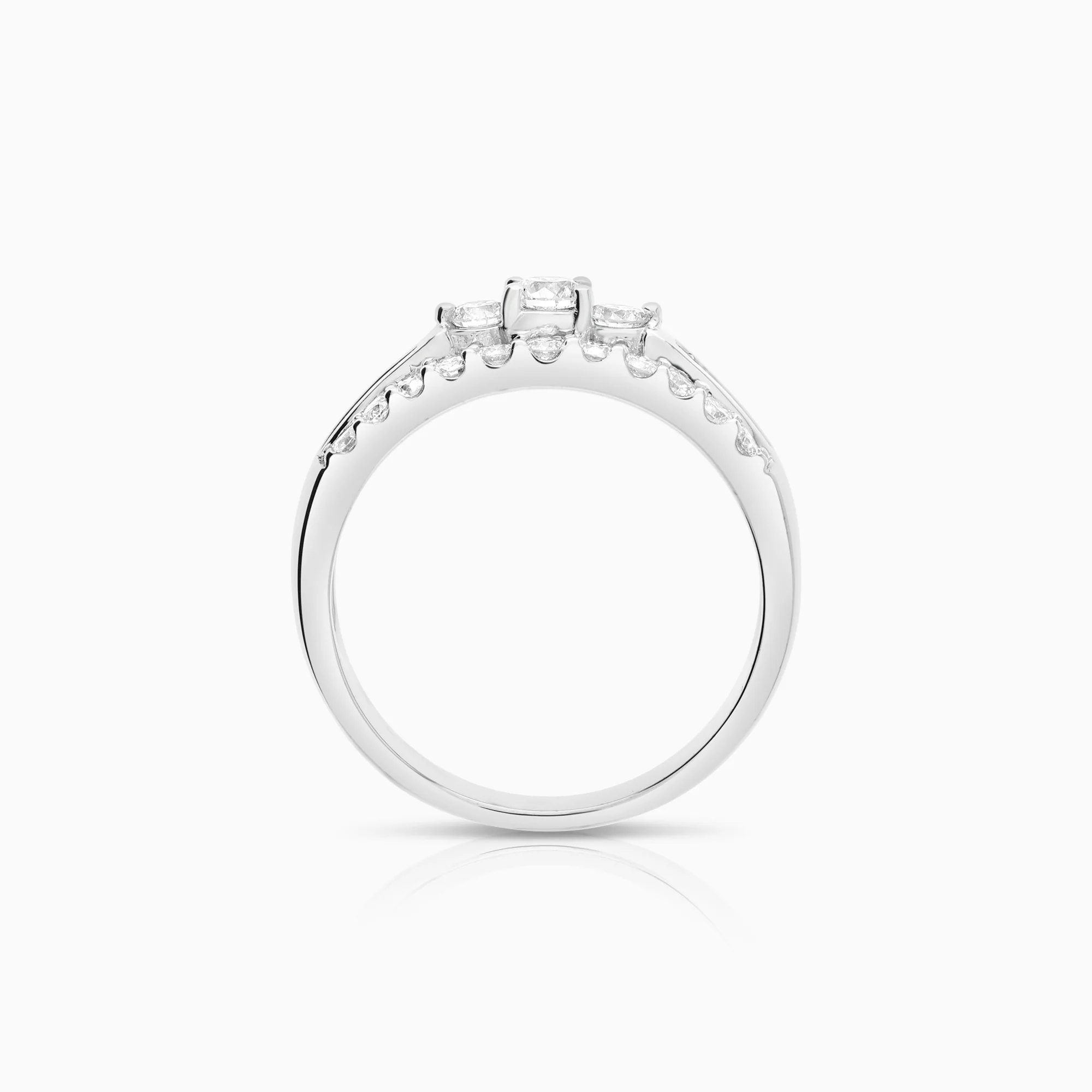 Diamond ring 1.03ct 18K white gold - Image 2