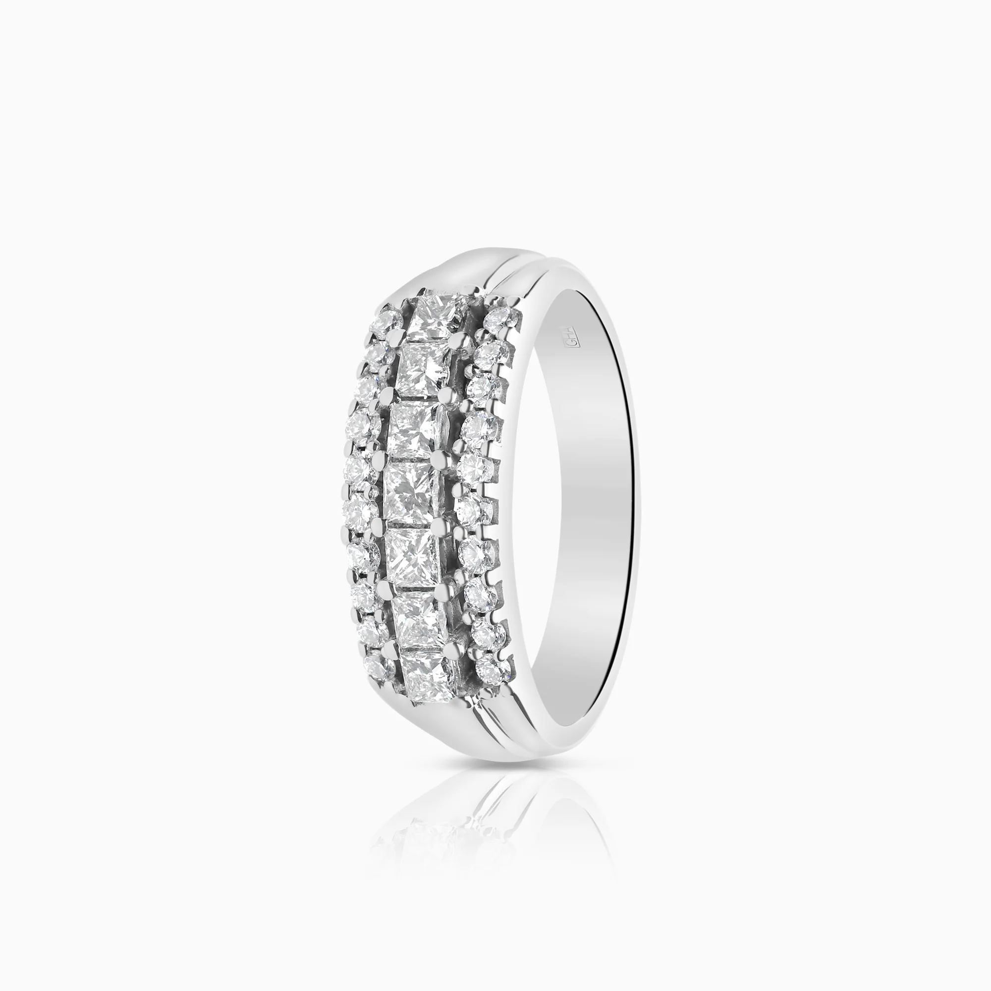 Diamond ring 0.95ct 18K white gold