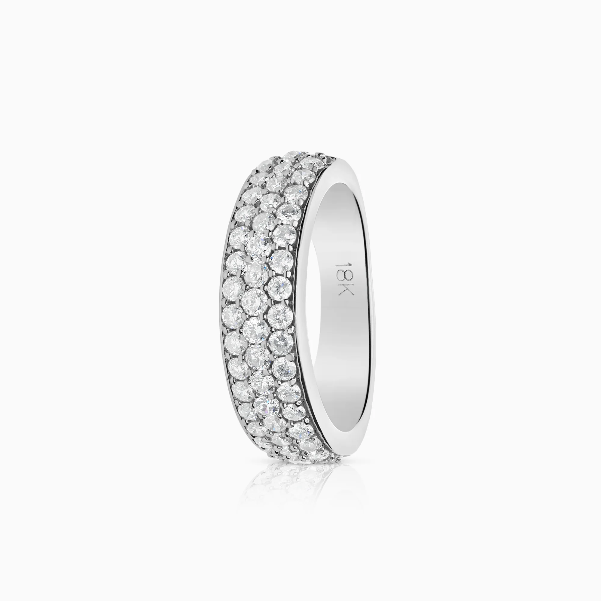 Diamond ring 0.98ct 14K white gold