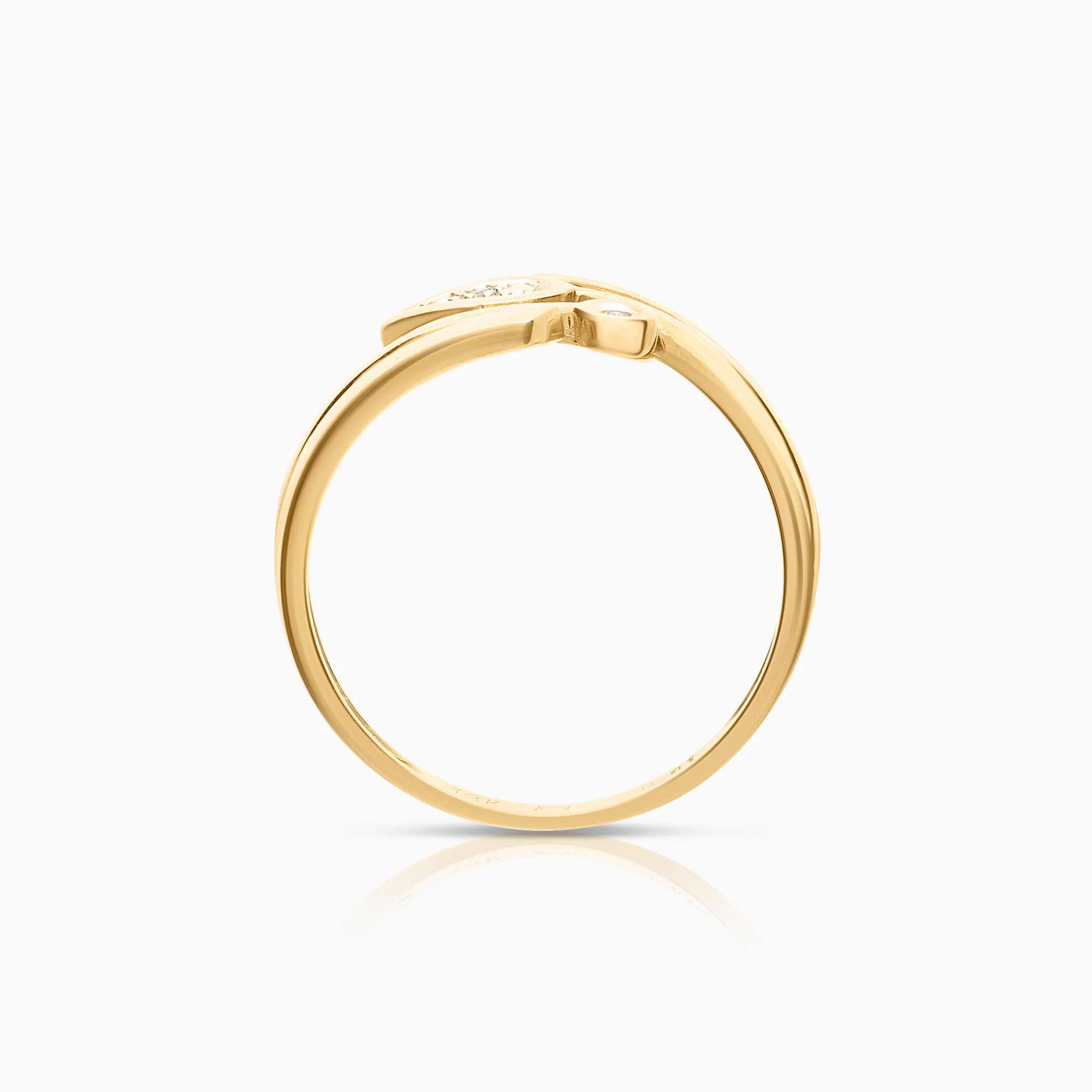 Diamond ring 0.01ct 18K gold - Image 2