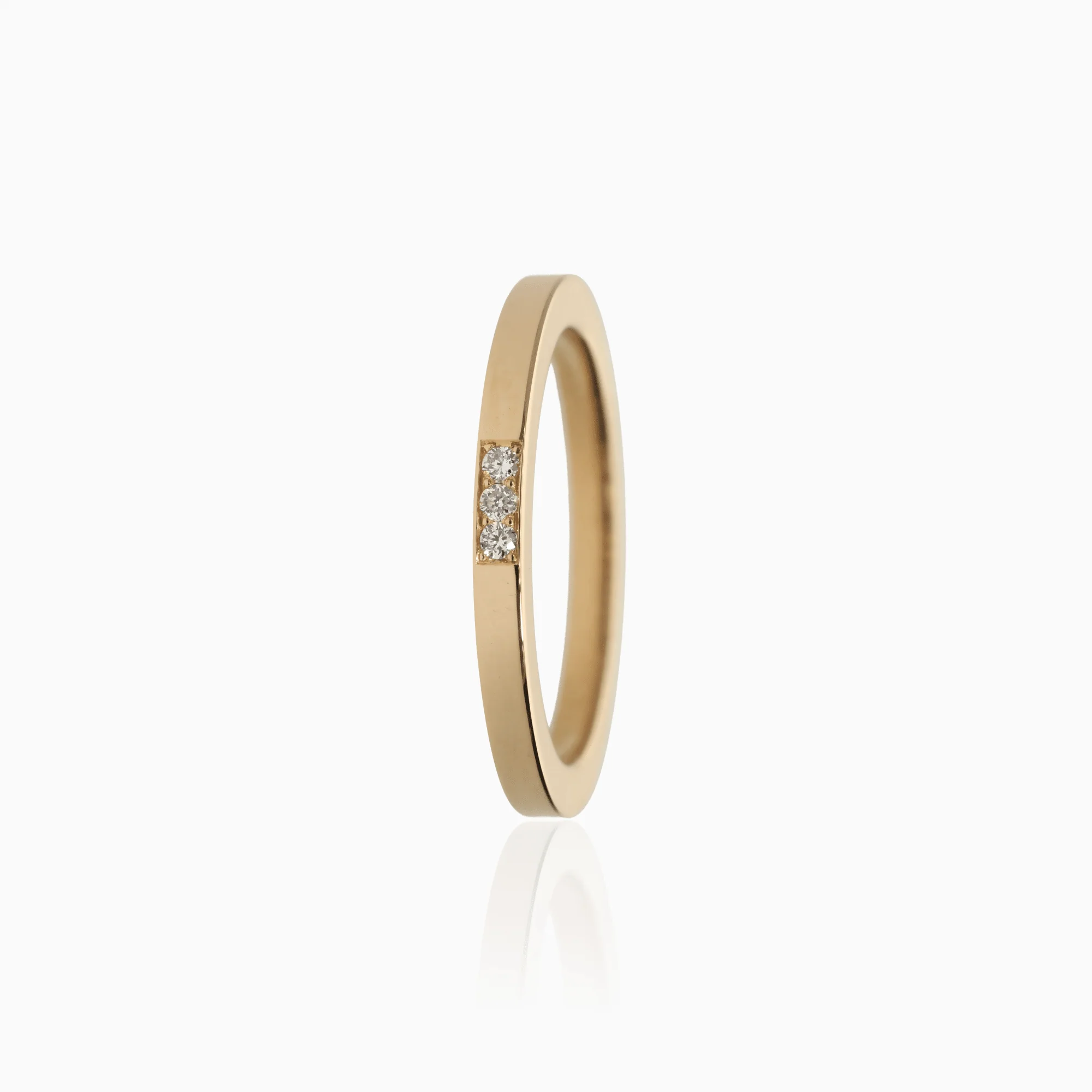 Diamond ring 0.025ct 18K gold