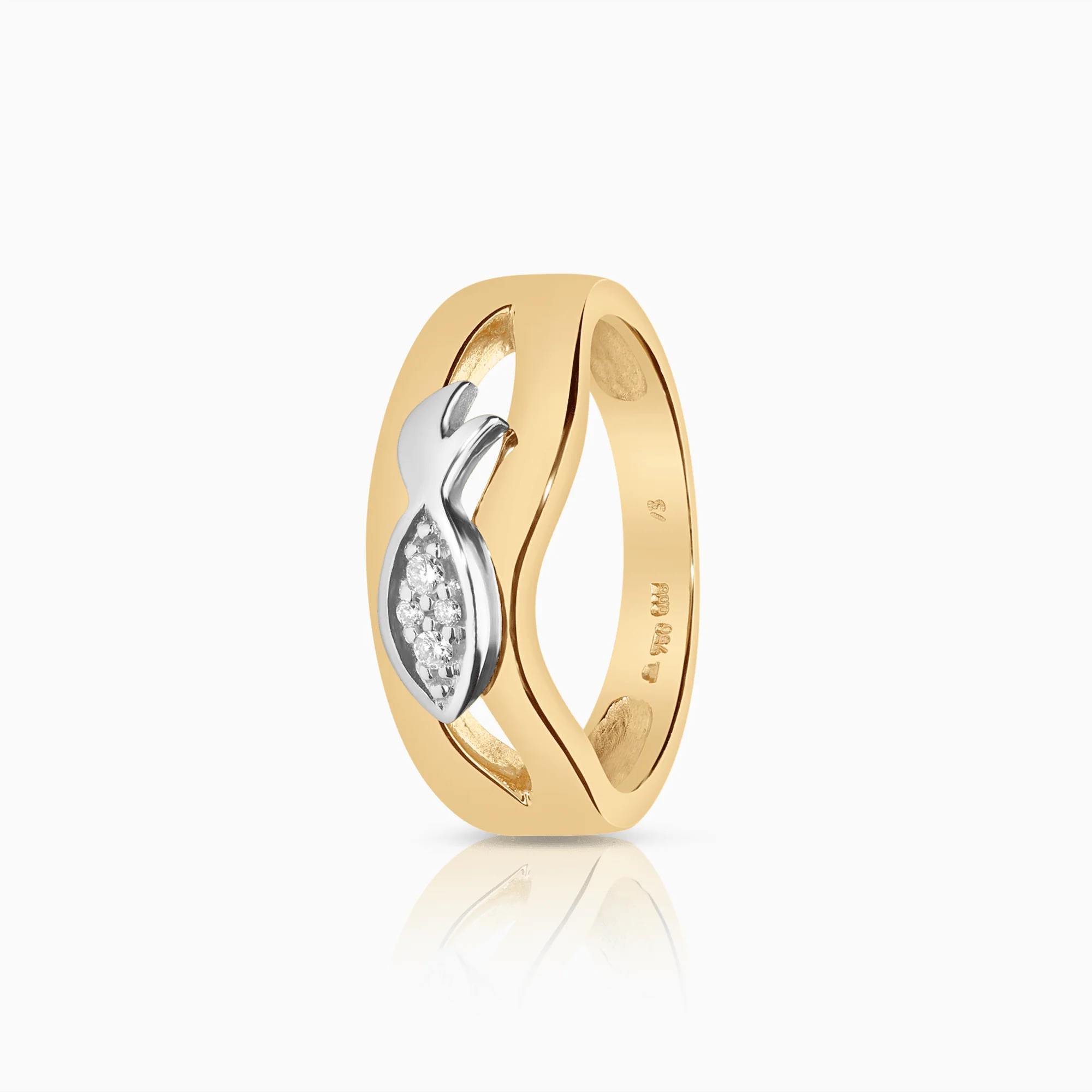 Diamond ring 0.05ct 18K gold