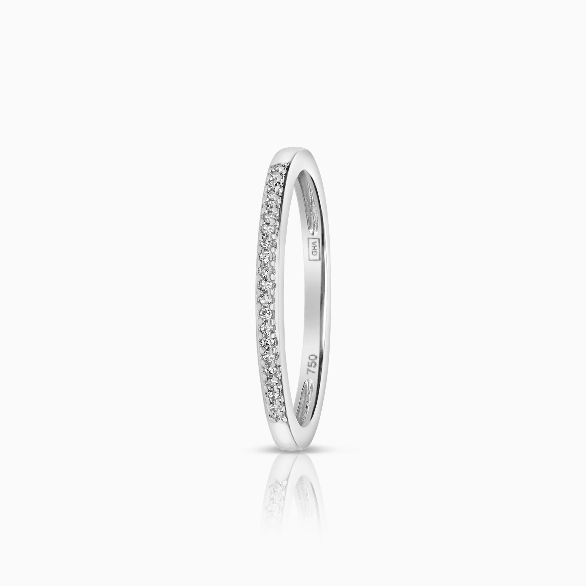 Diamond ring 0.05ct 18K white gold