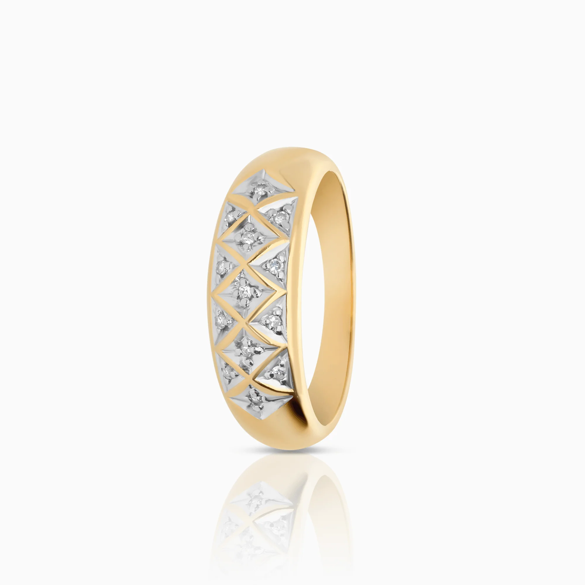 Diamond ring 0.06ct 18K gold