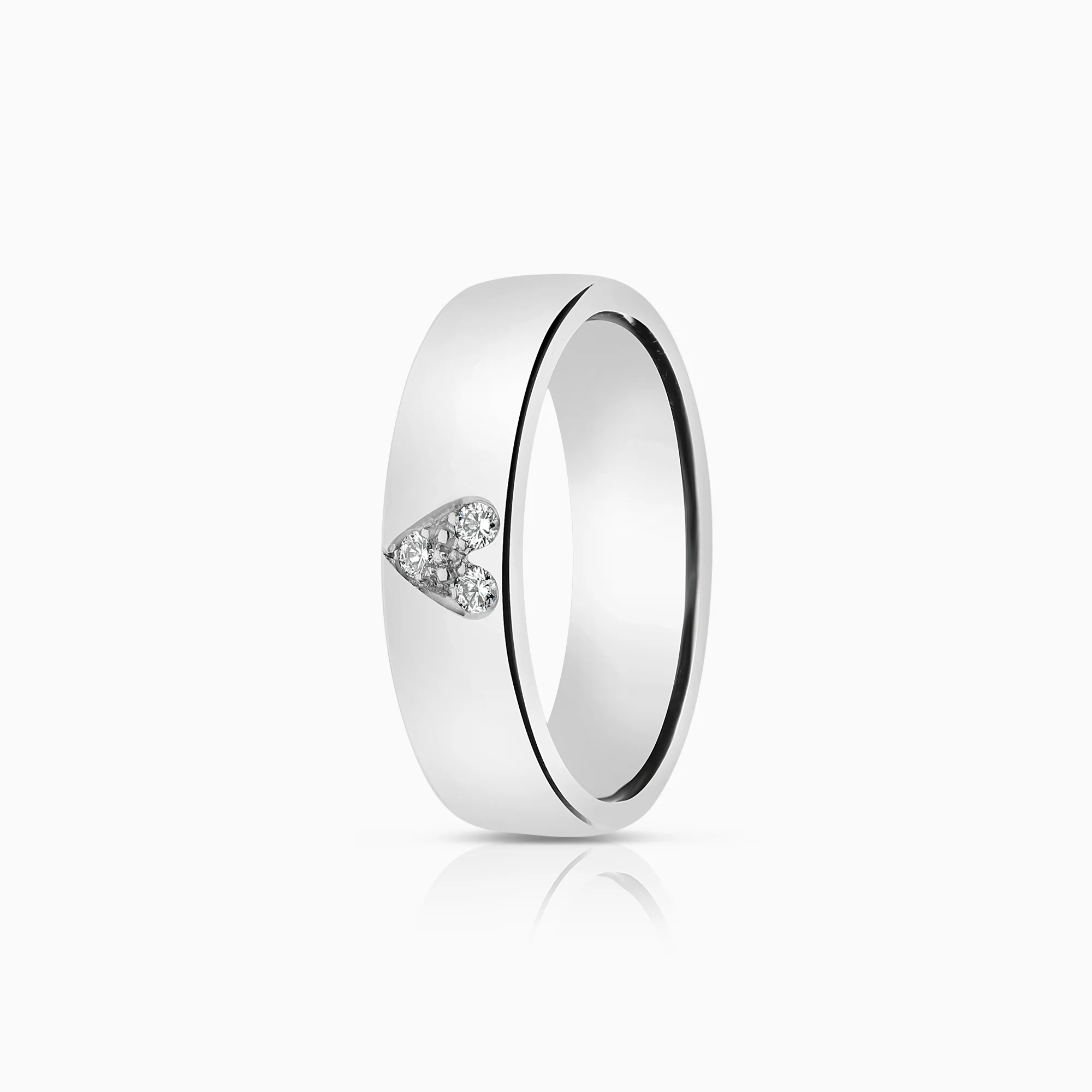 Diamond ring 0.06ct 18K white gold