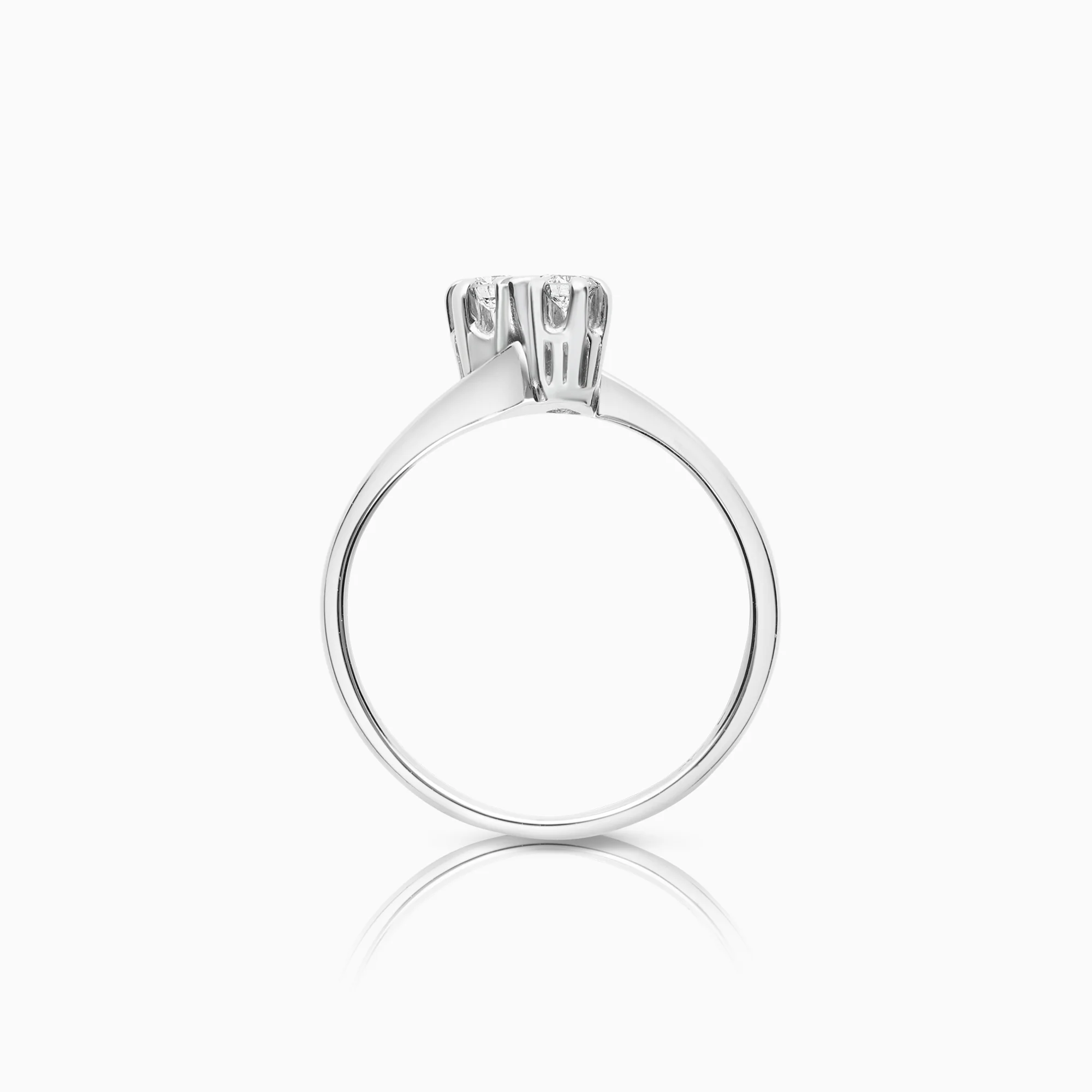 Diamond ring 0.08ct 18K white gold - Image 2