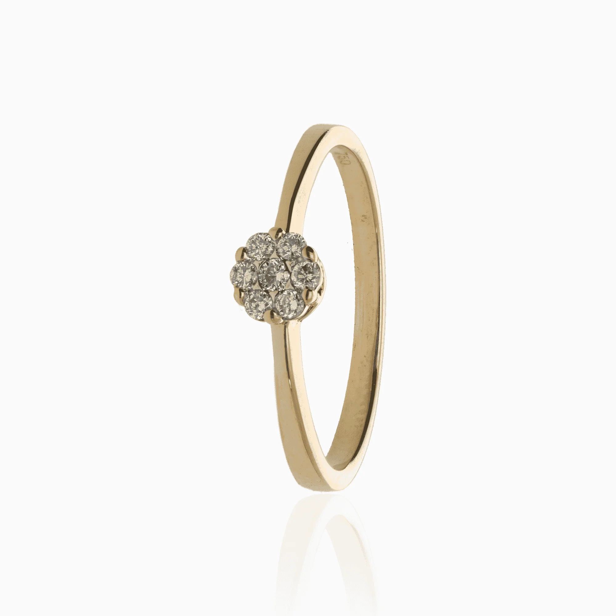 Diamond ring 0.09ct 18K