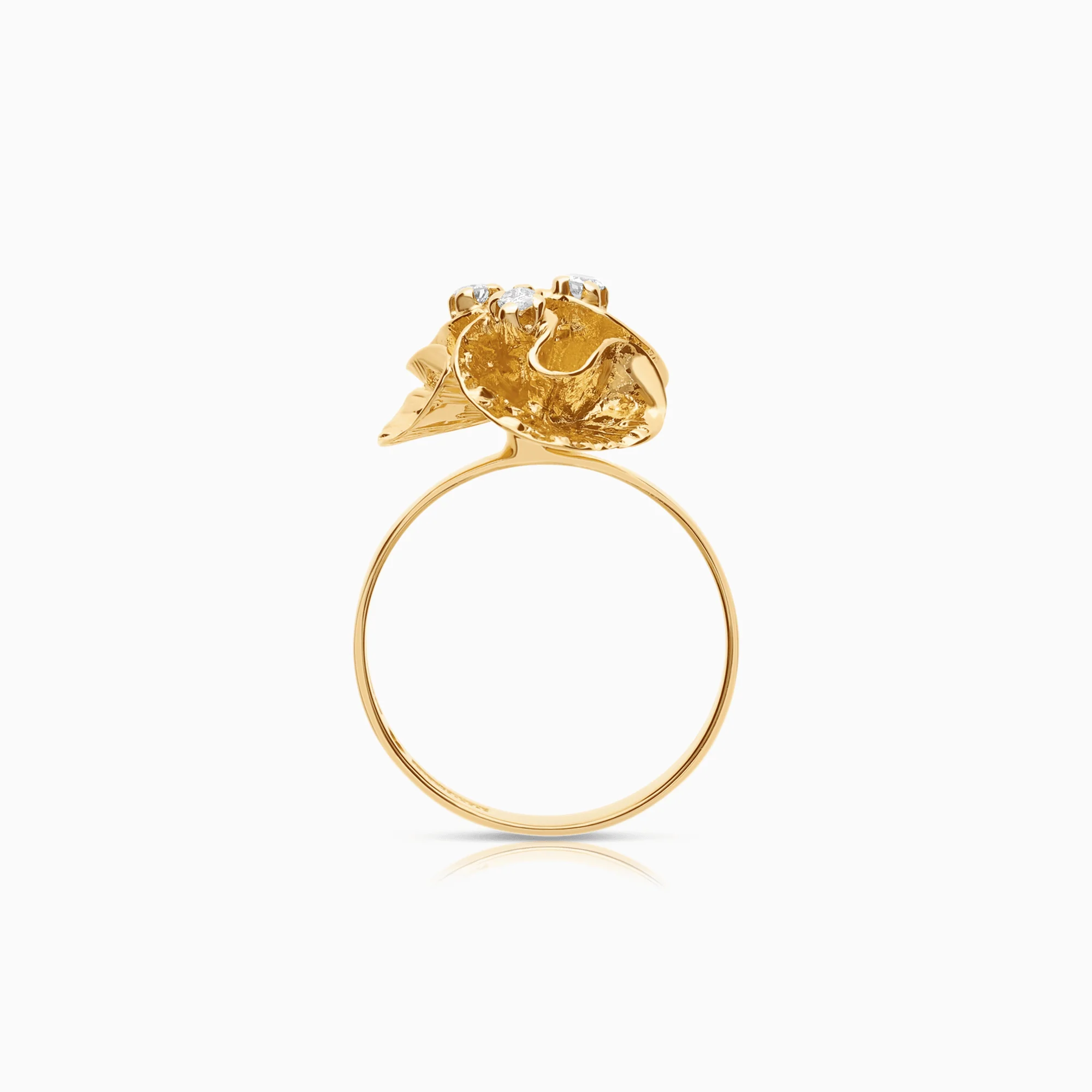 Diamond ring 0.09ct 18K gold - Image 2