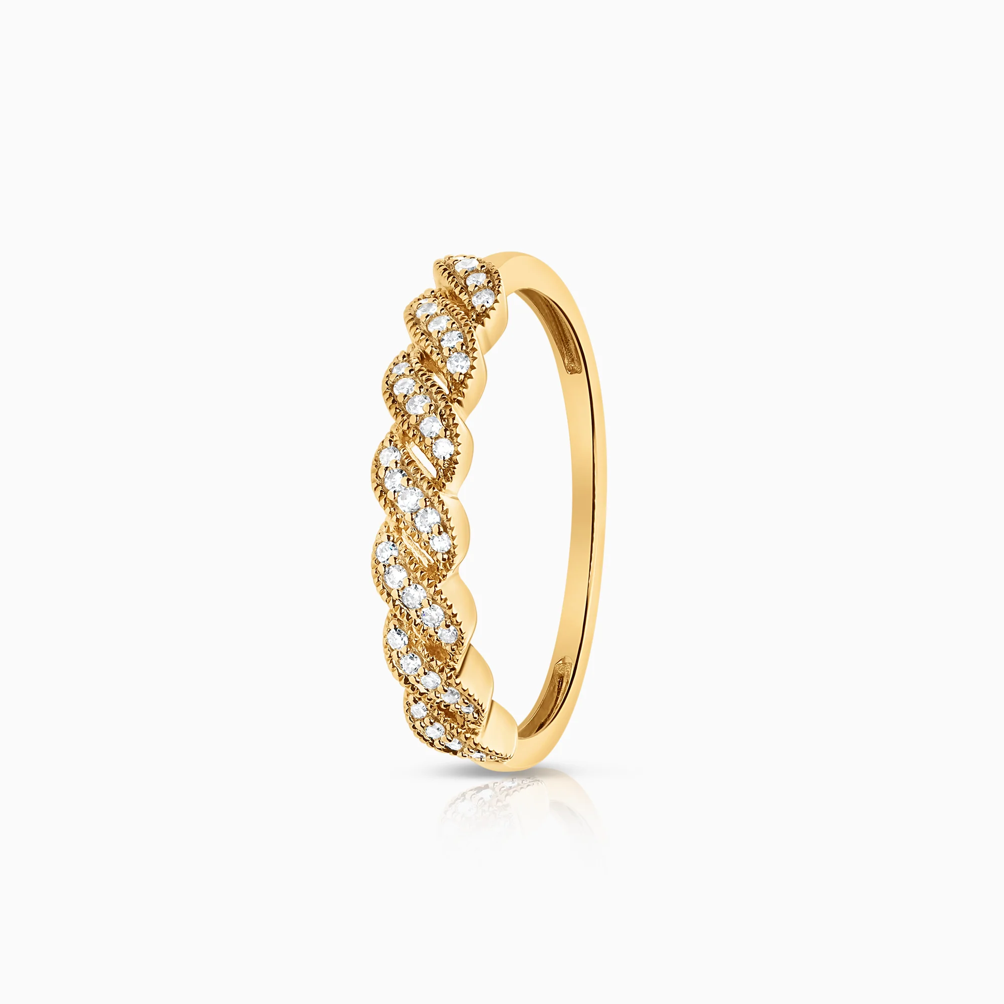 Diamond ring 0.10ct 18K gold