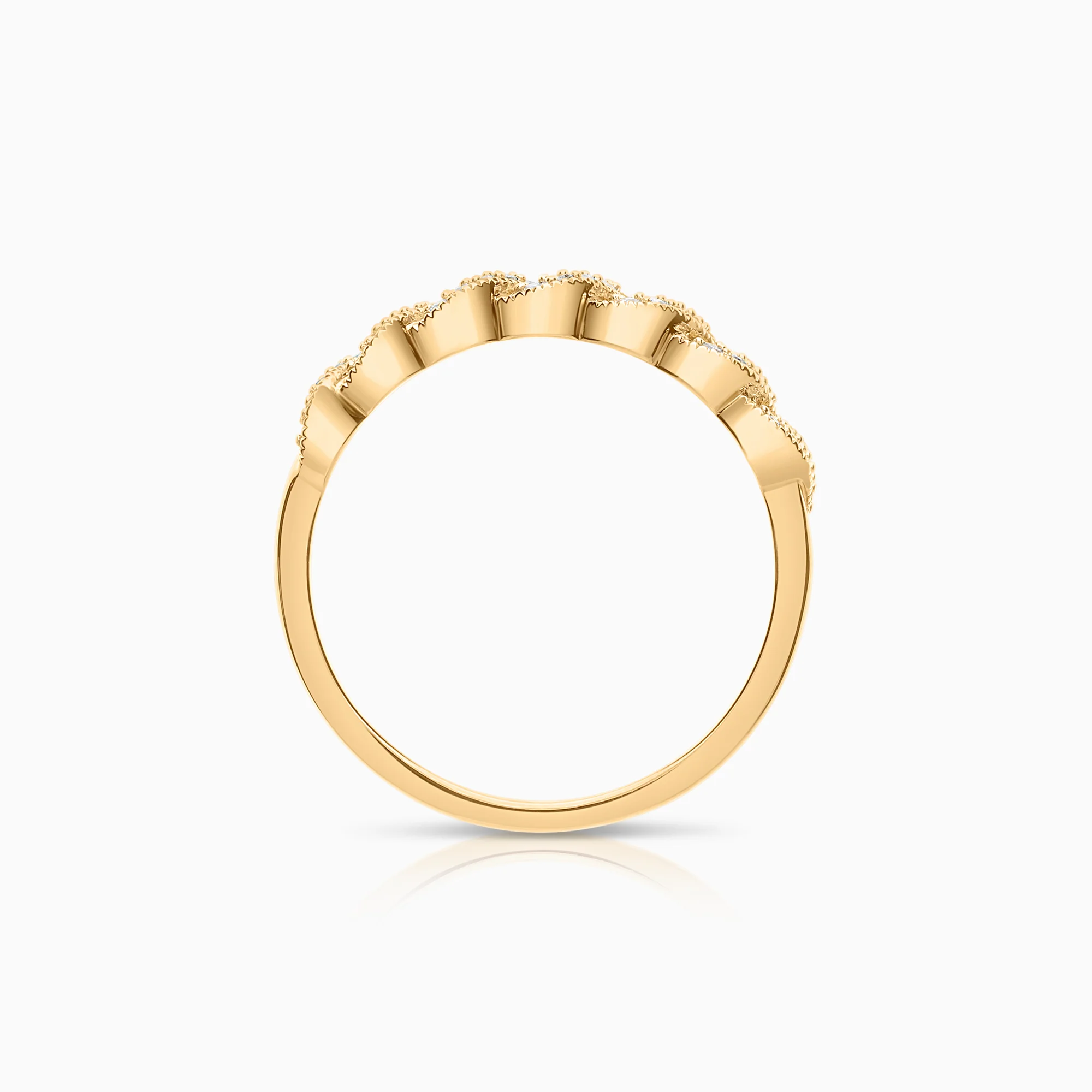 Diamond ring 0.10ct 18K gold - Image 2