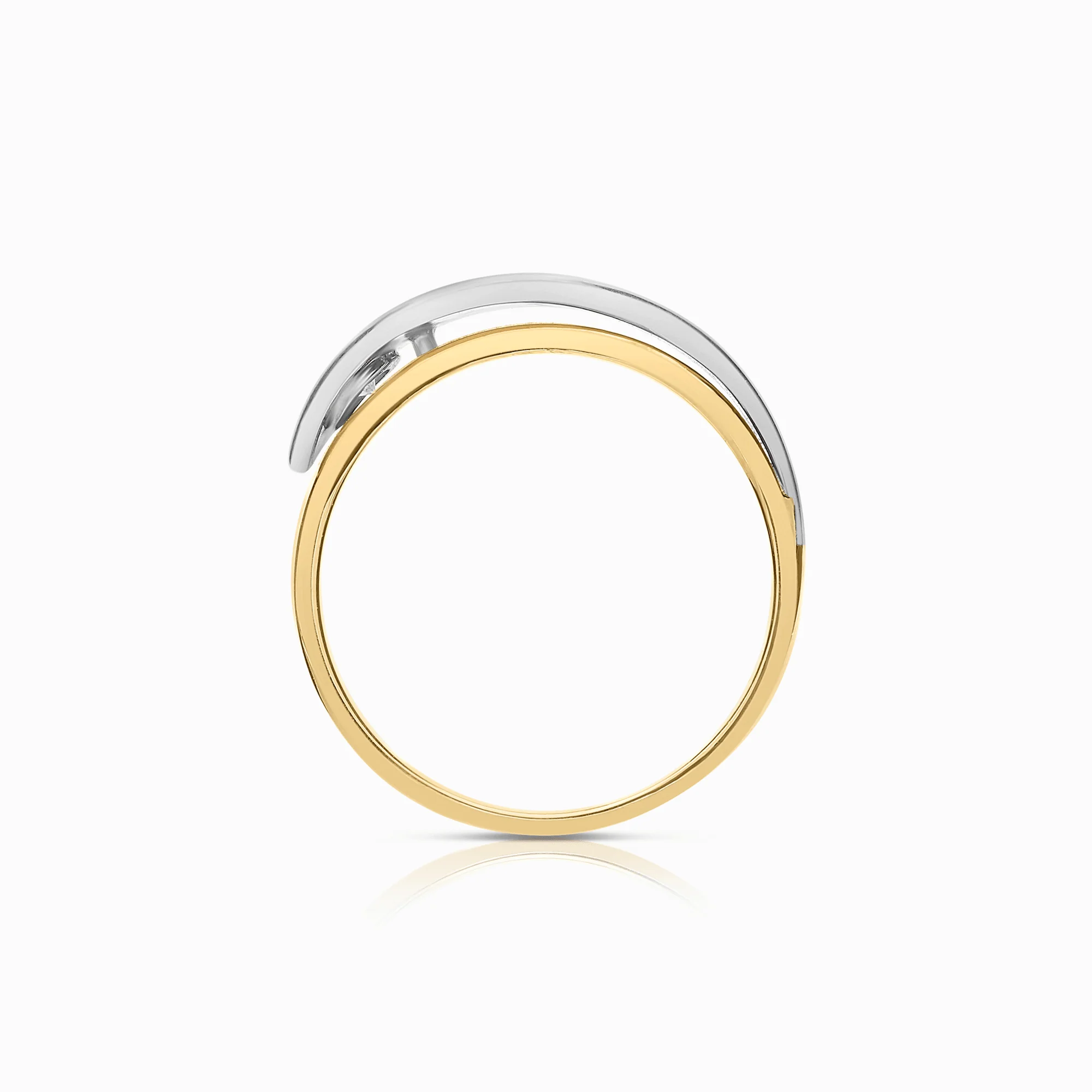 Diamond ring 0.10ct 18K gold - Image 2
