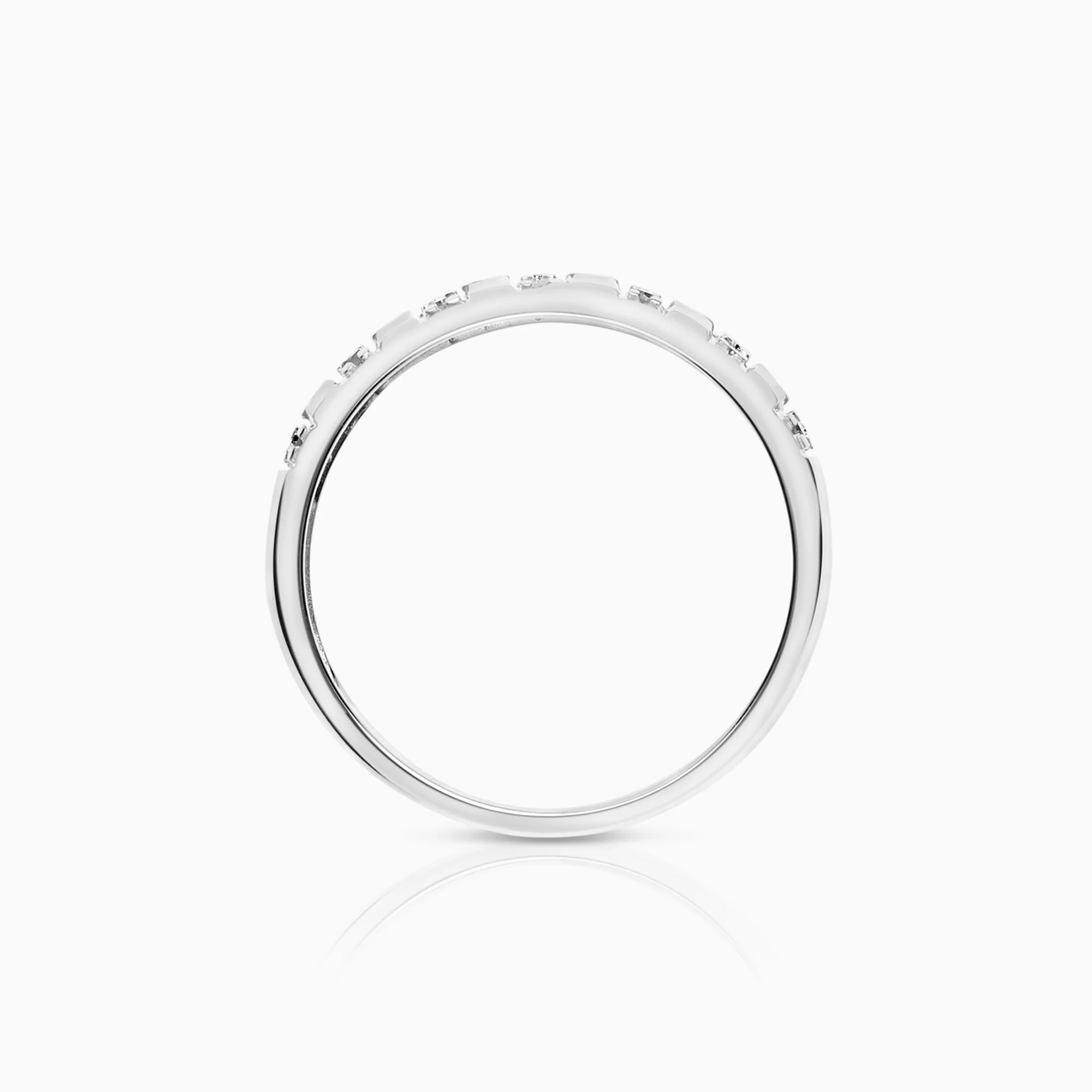 Diamond ring 0.10ct 18K white gold - Image 2