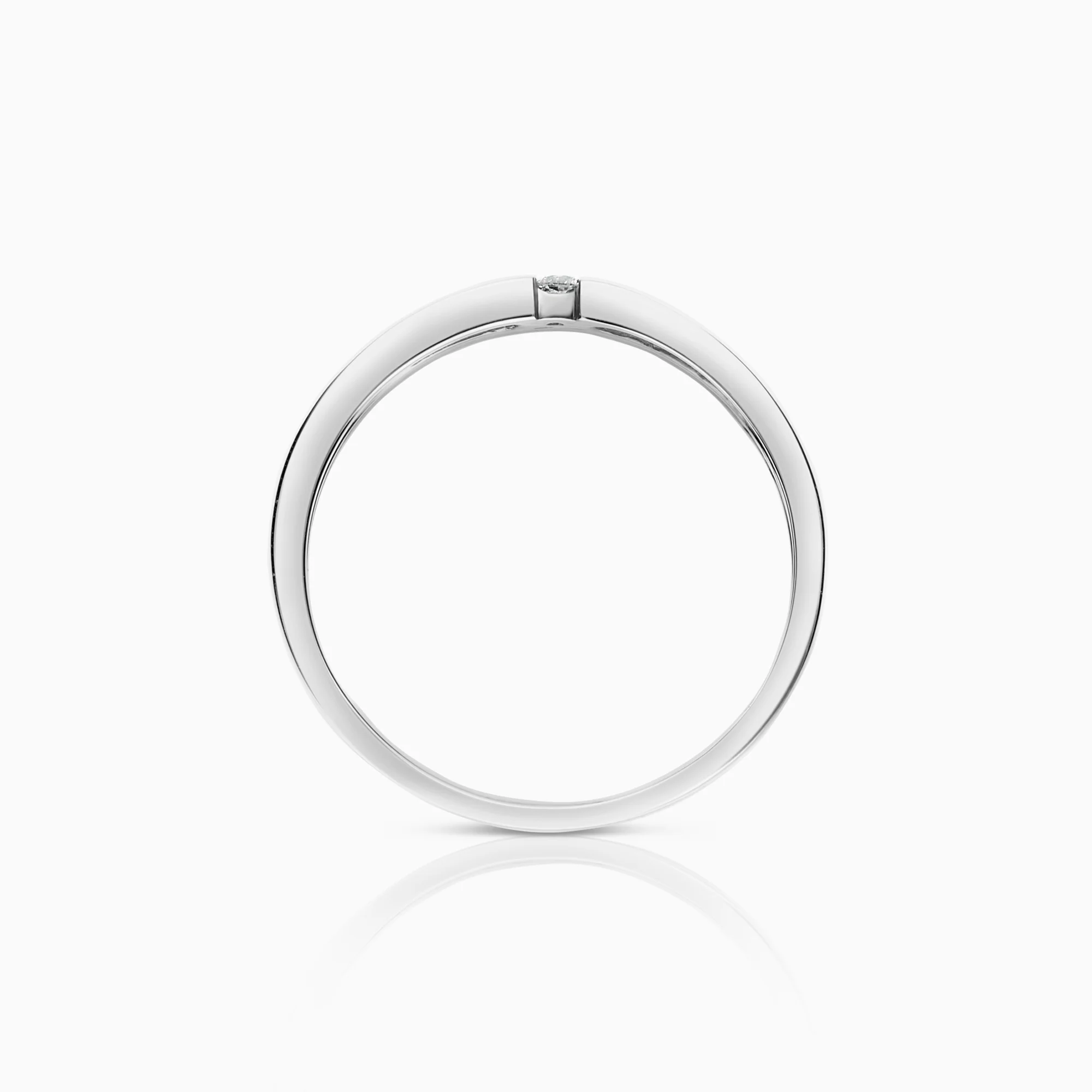 Diamond ring 0.10ct 18K white gold - Image 2