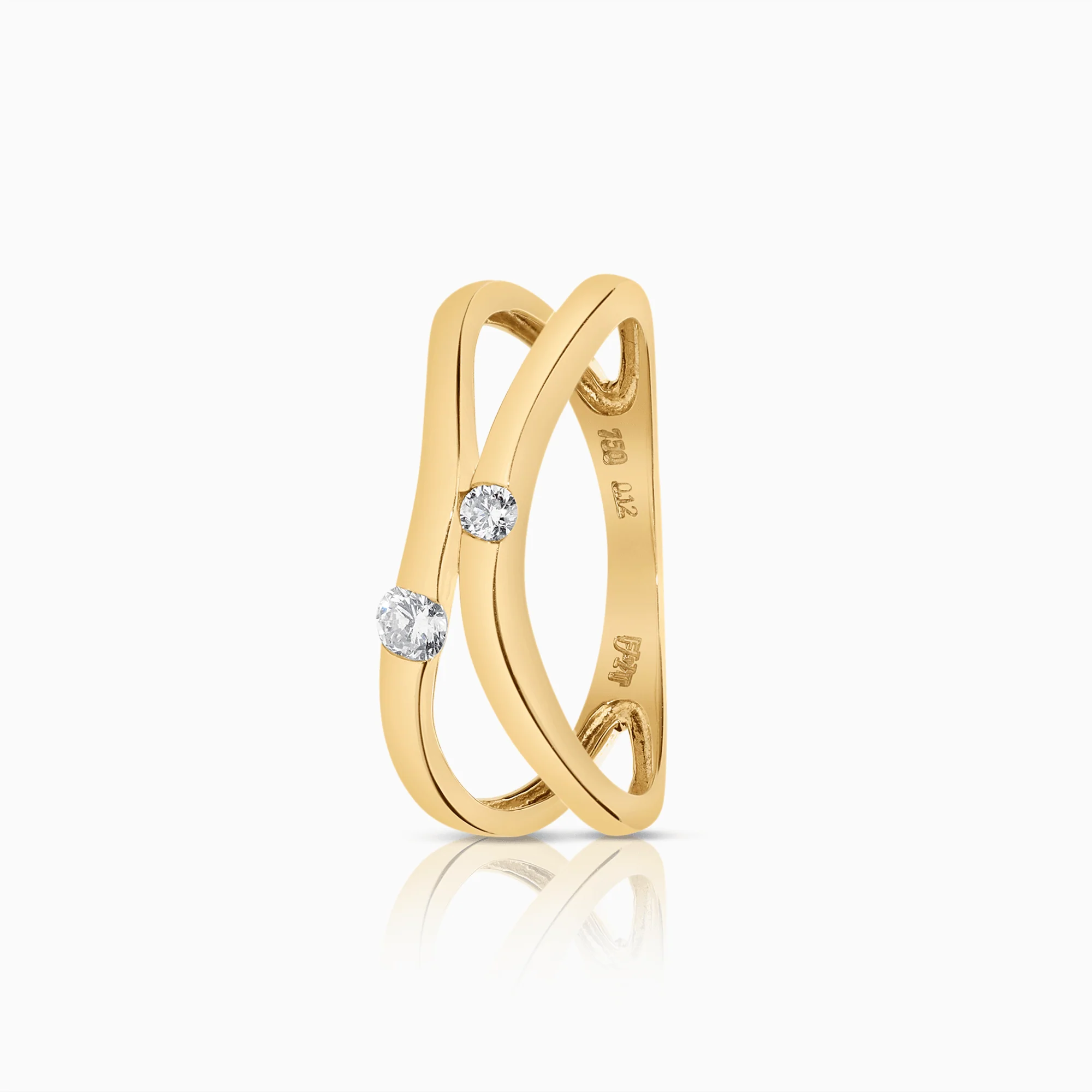 Diamond ring 0.12ct 18K gold