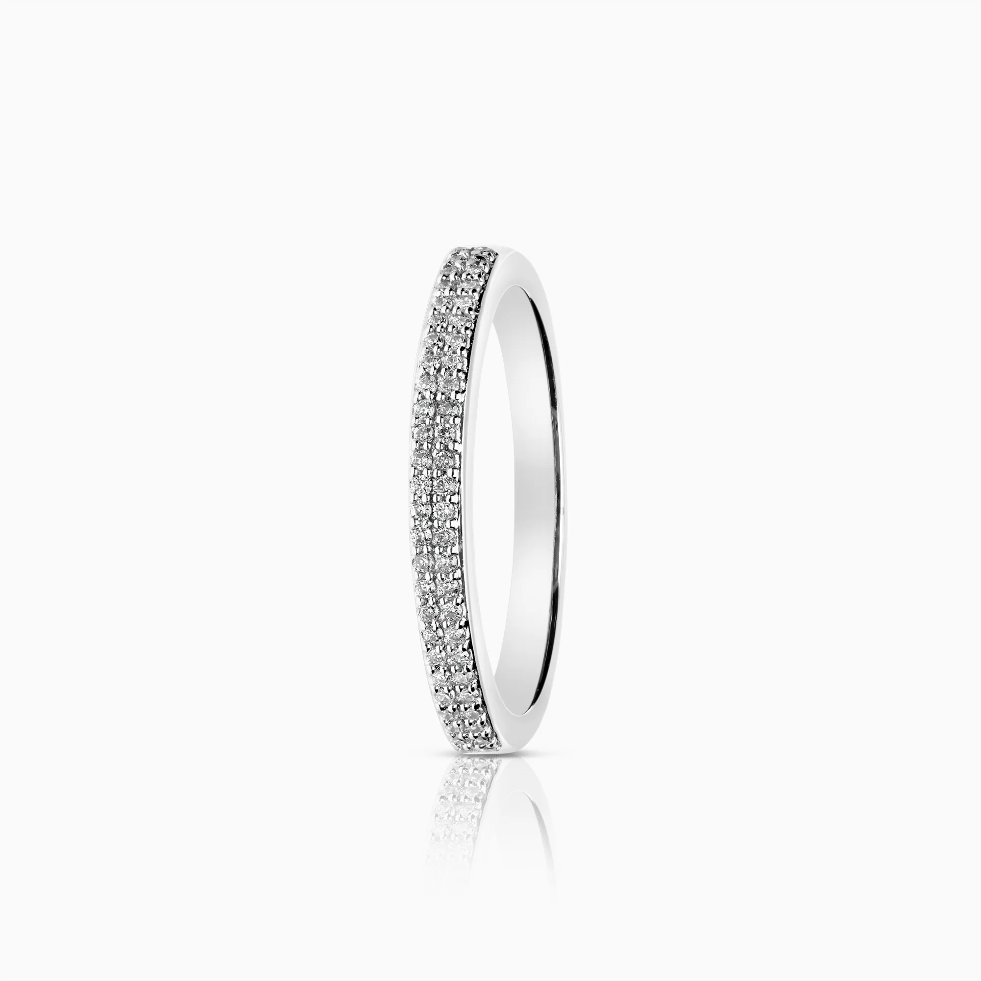 Diamond ring 0.13ct 18K white gold