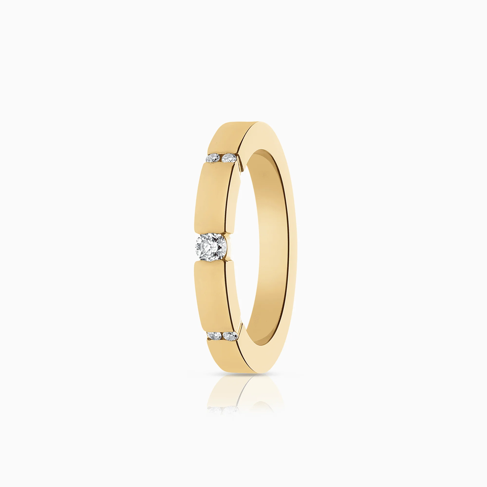 Diamond ring 0.14ct 18K yellow gold
