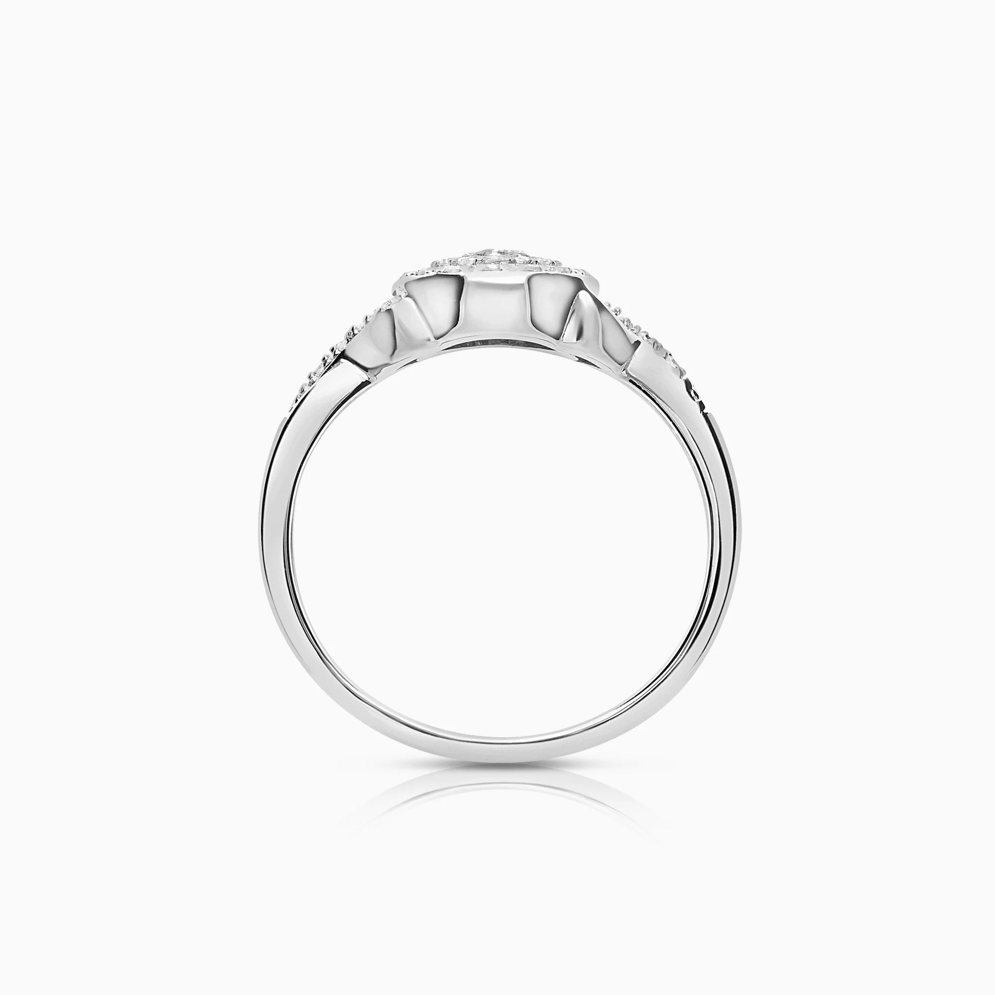 Diamond ring 0.14ct 9K white gold - Image 2