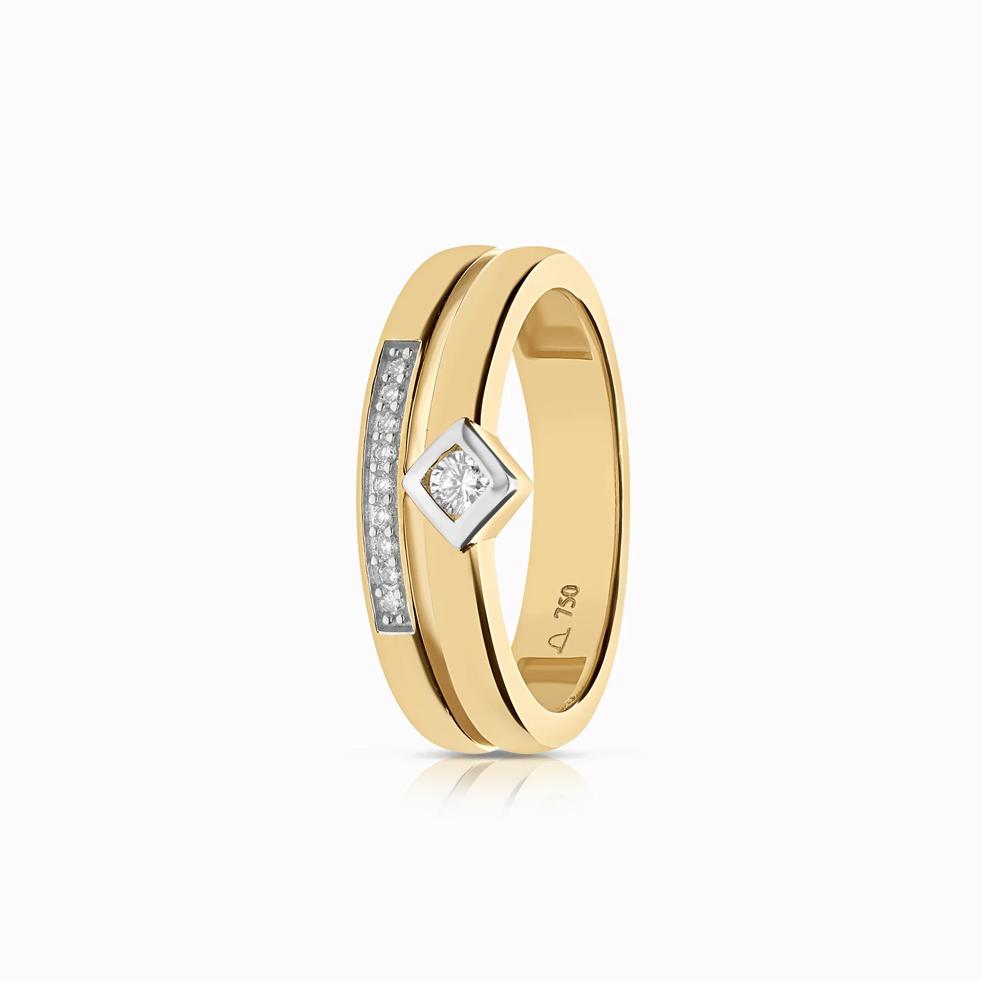Diamond ring 0.15ct 18K gold