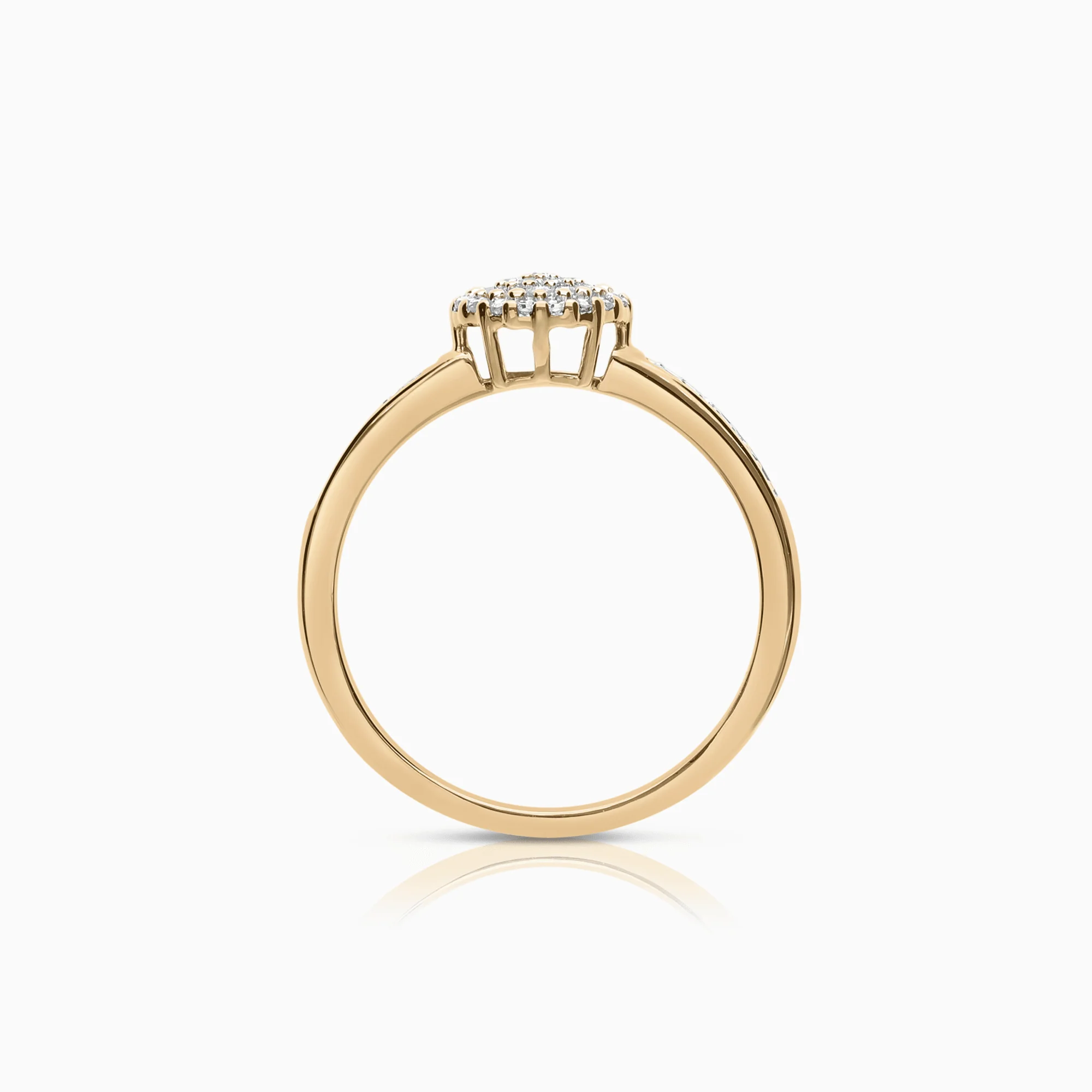 Diamond ring 0.16ct 18K gold - Image 2