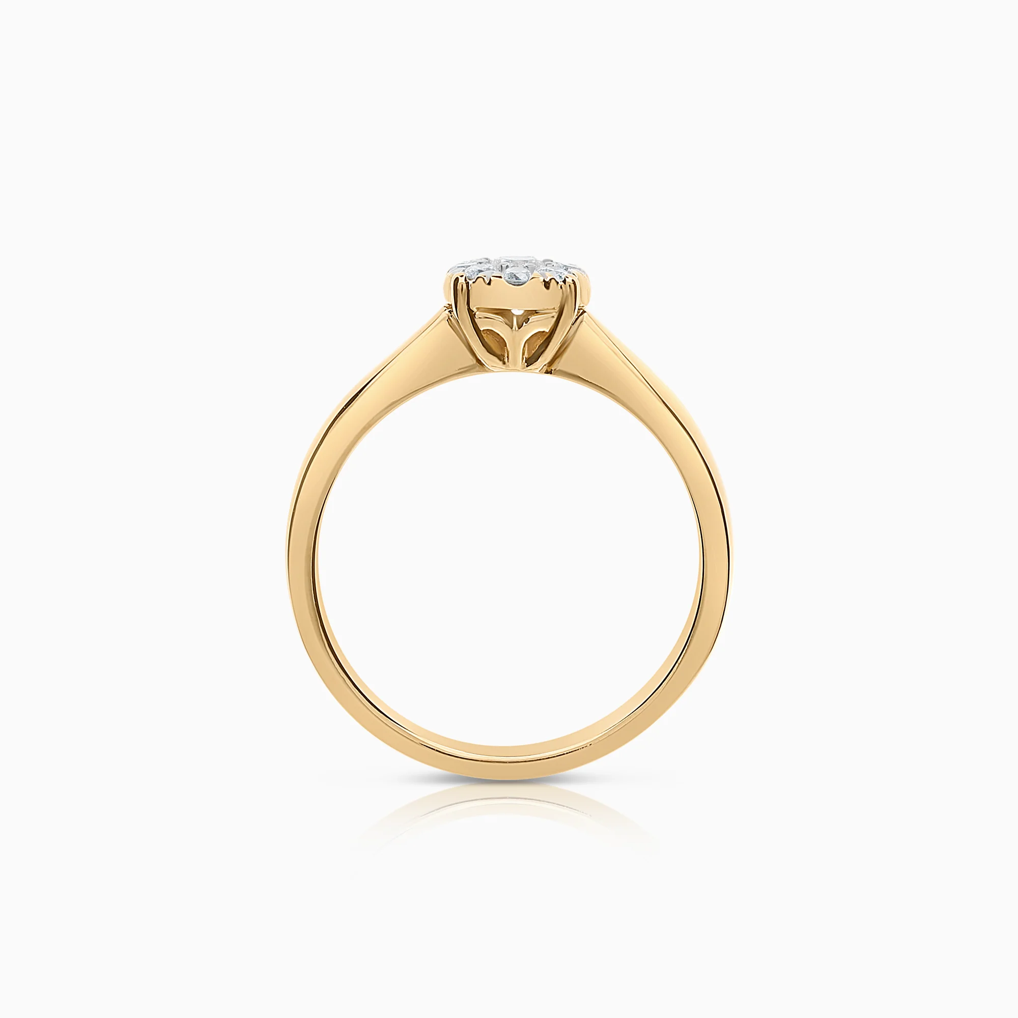 Diamond ring 0.20ct 18K gold - Image 2