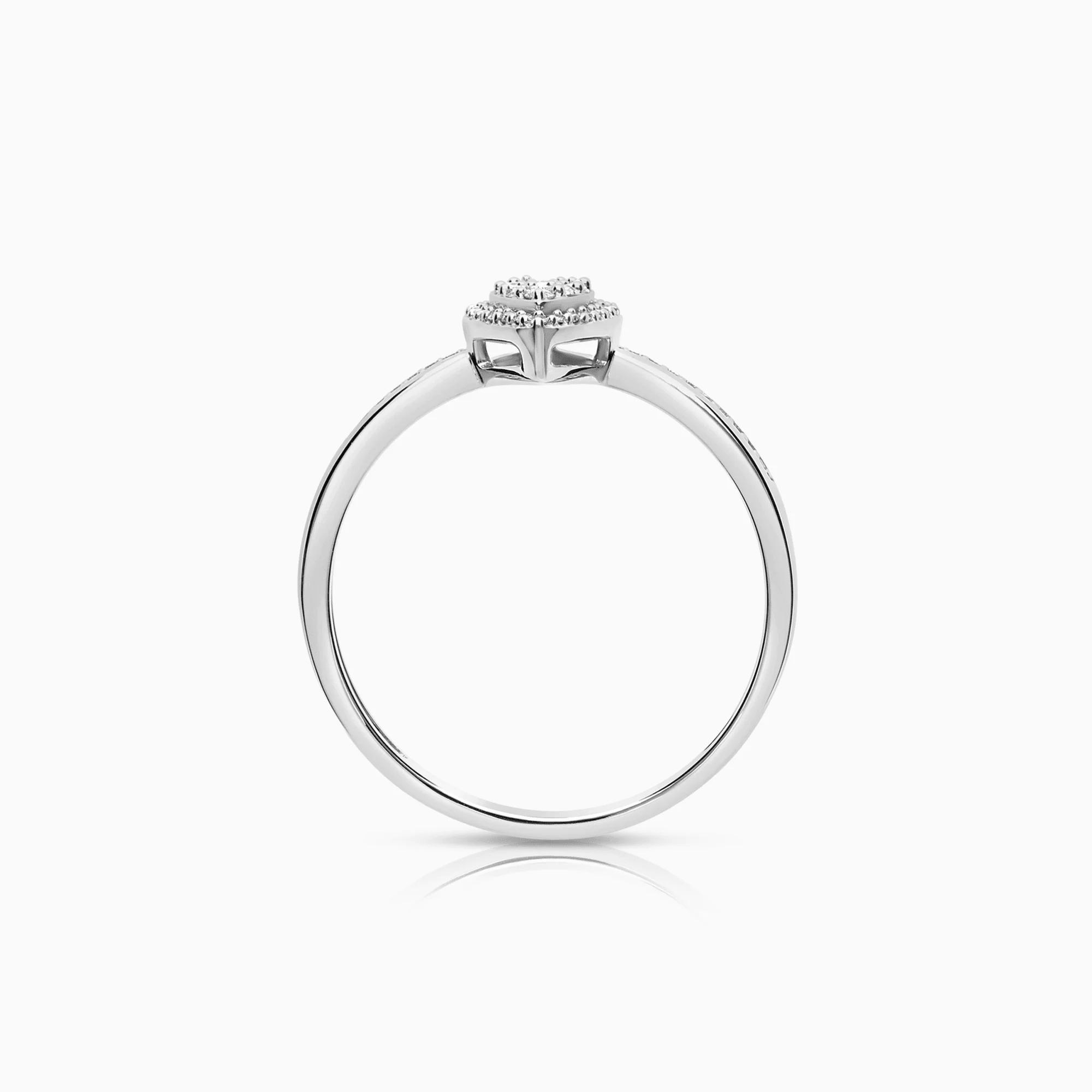 Diamond ring 0.20ct 18K white gold - Image 2