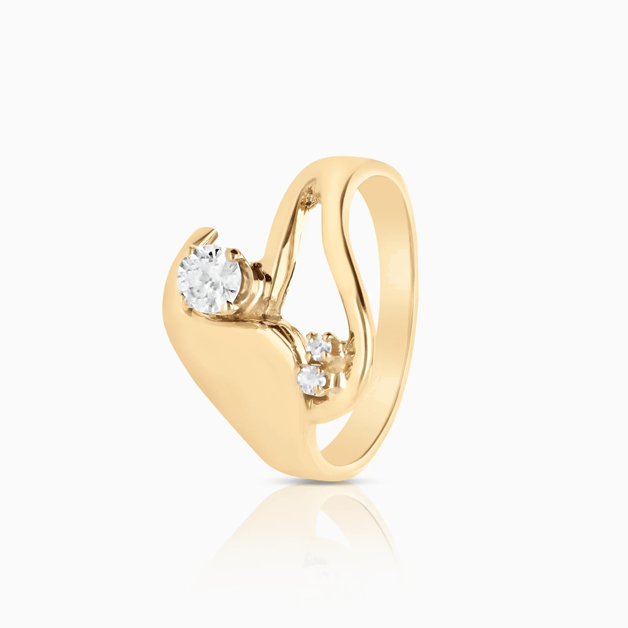 Diamond ring 0.21ct 14K yellow gold
